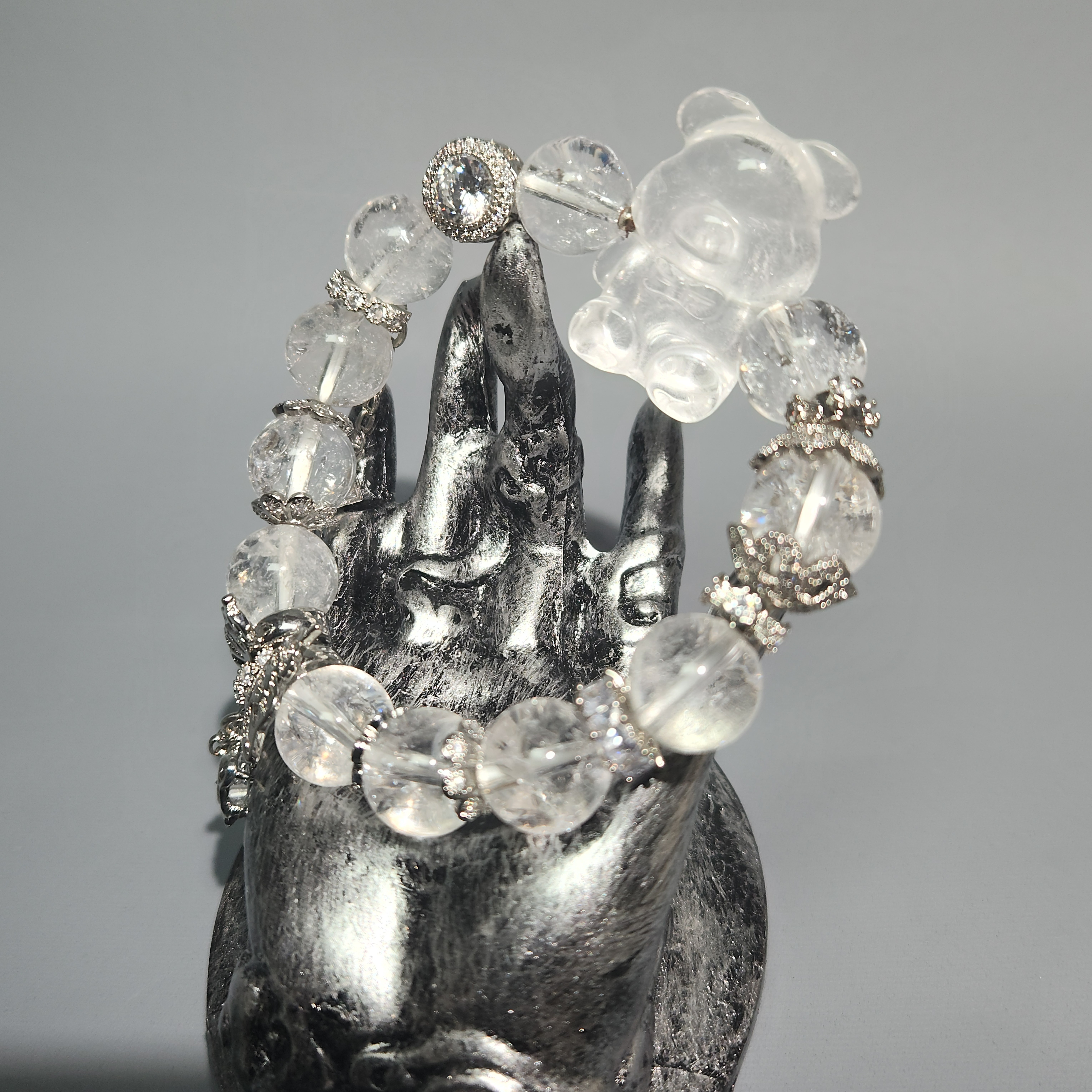 白水晶 bear bear 白阿賽手串