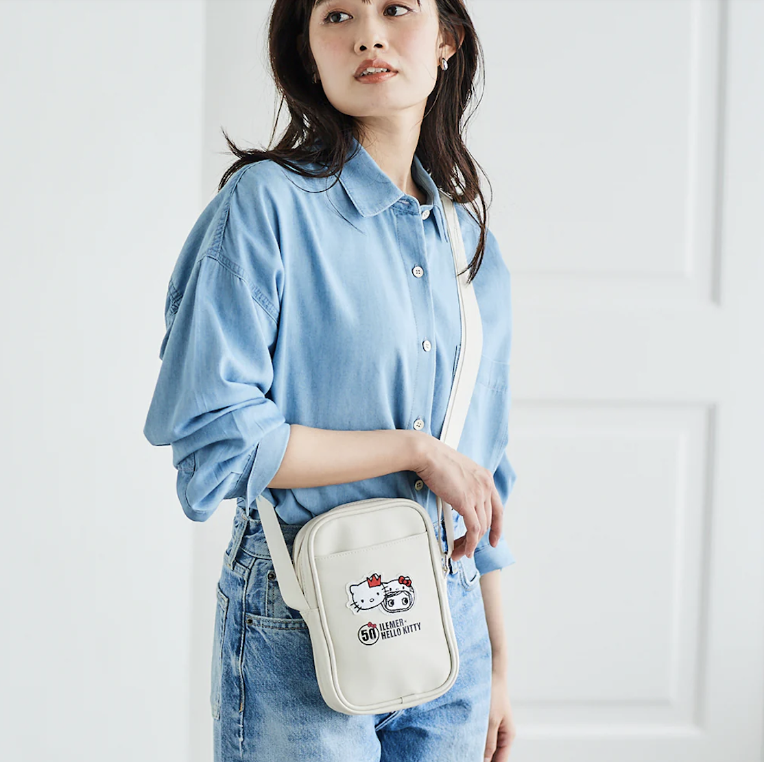 【現貨】ILEMER x Hello Kitty 50周年 斜揹袋