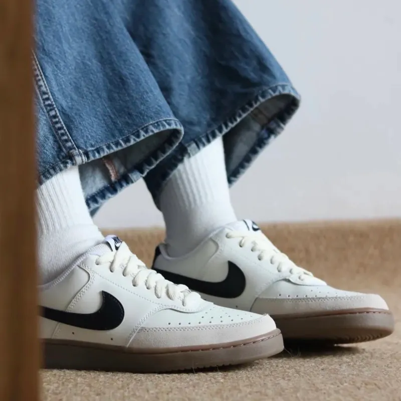NIKE COURT VISION 1 米白黑 復古焦糖底 男女尺碼