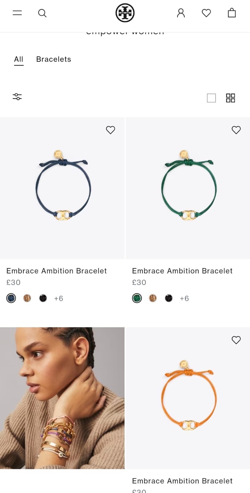 Tory Burch Embrace Ambition Bracelet百搭手繩