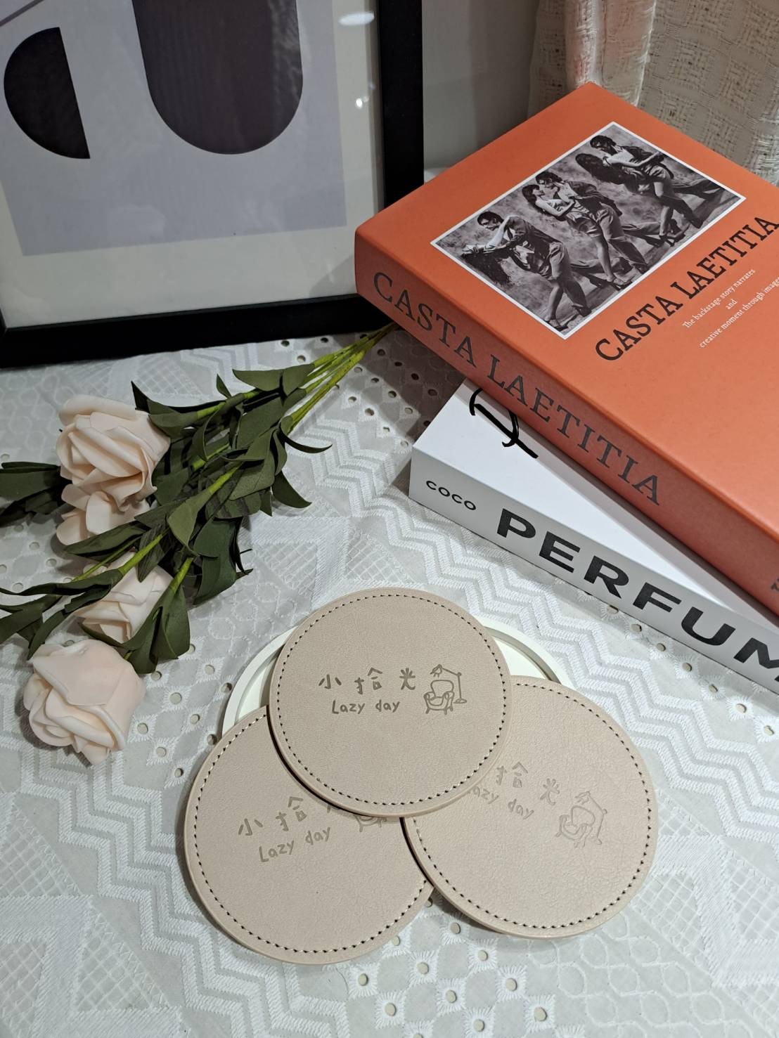 《小拾光lazy day》品牌皮革杯墊