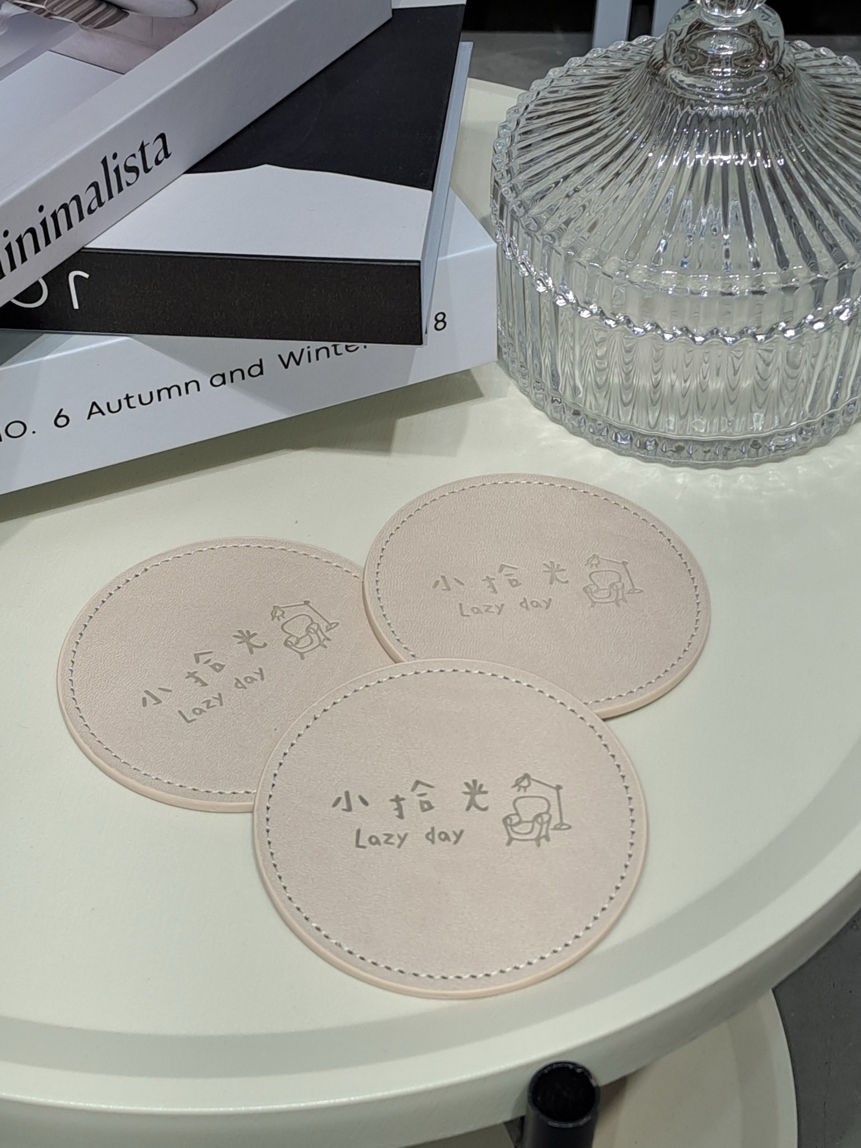 《小拾光lazy day》品牌皮革杯墊