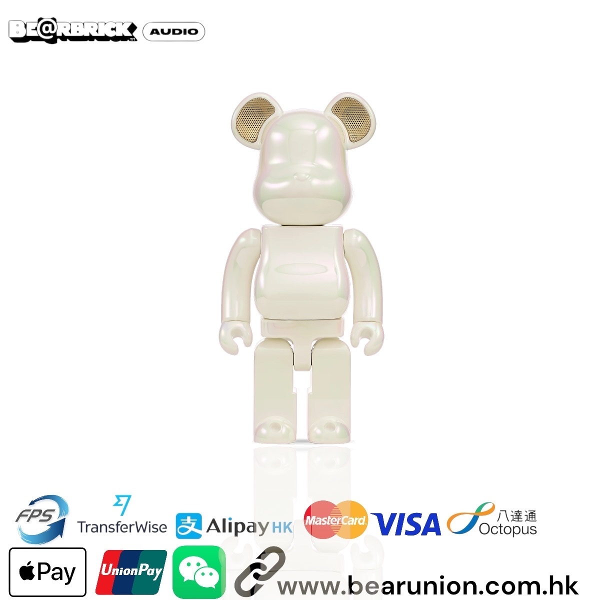 🎏預訂🎏 Bearbrick 400% AUDIO IRIDESCENT Portable Bluetooth(R) Speaker PEARL MIRAGE