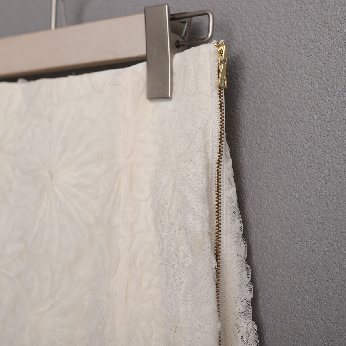 花造型設計圓裙/米色