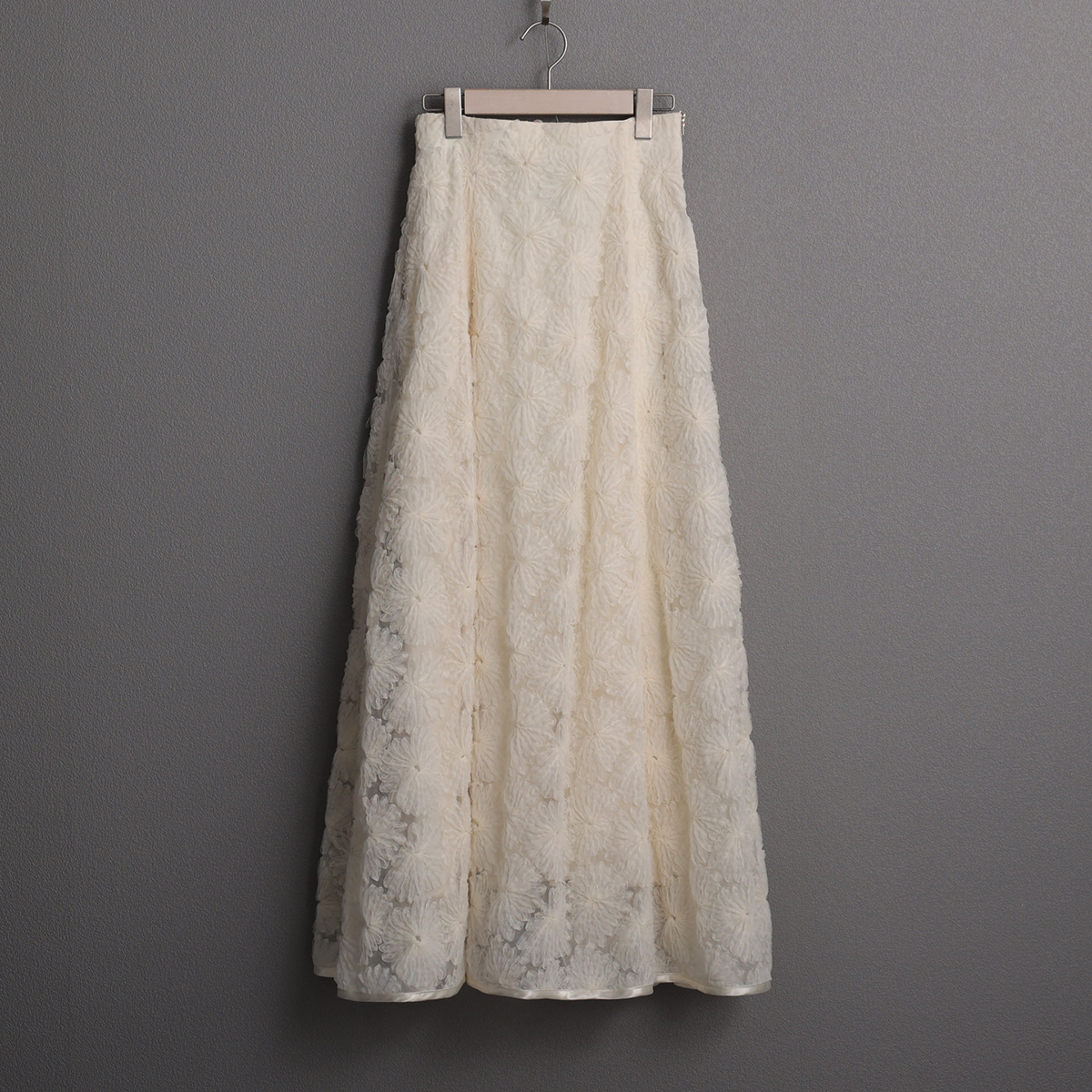 花造型設計圓裙/米色