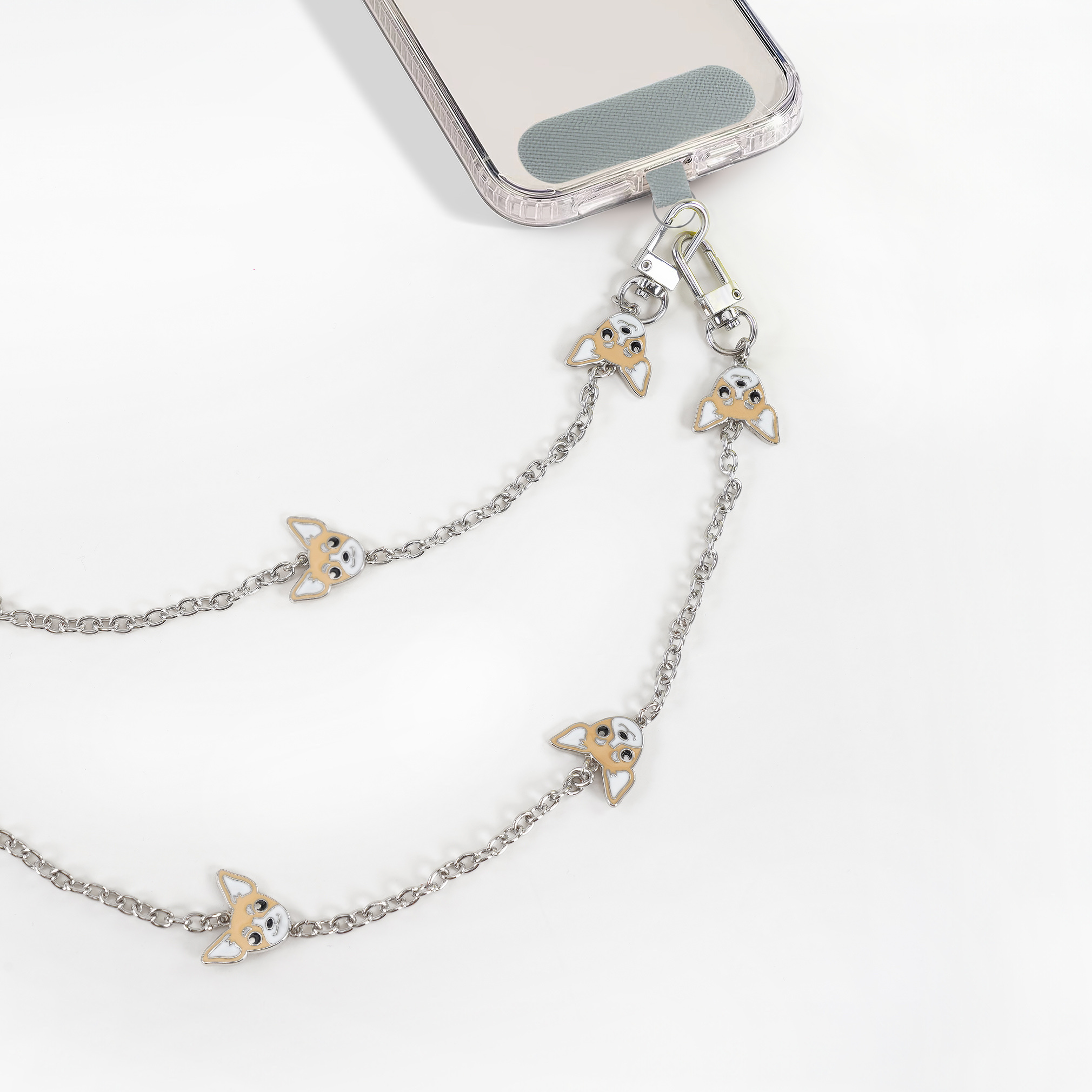 Cross-body Phone Strap - Chihuahua - Brown