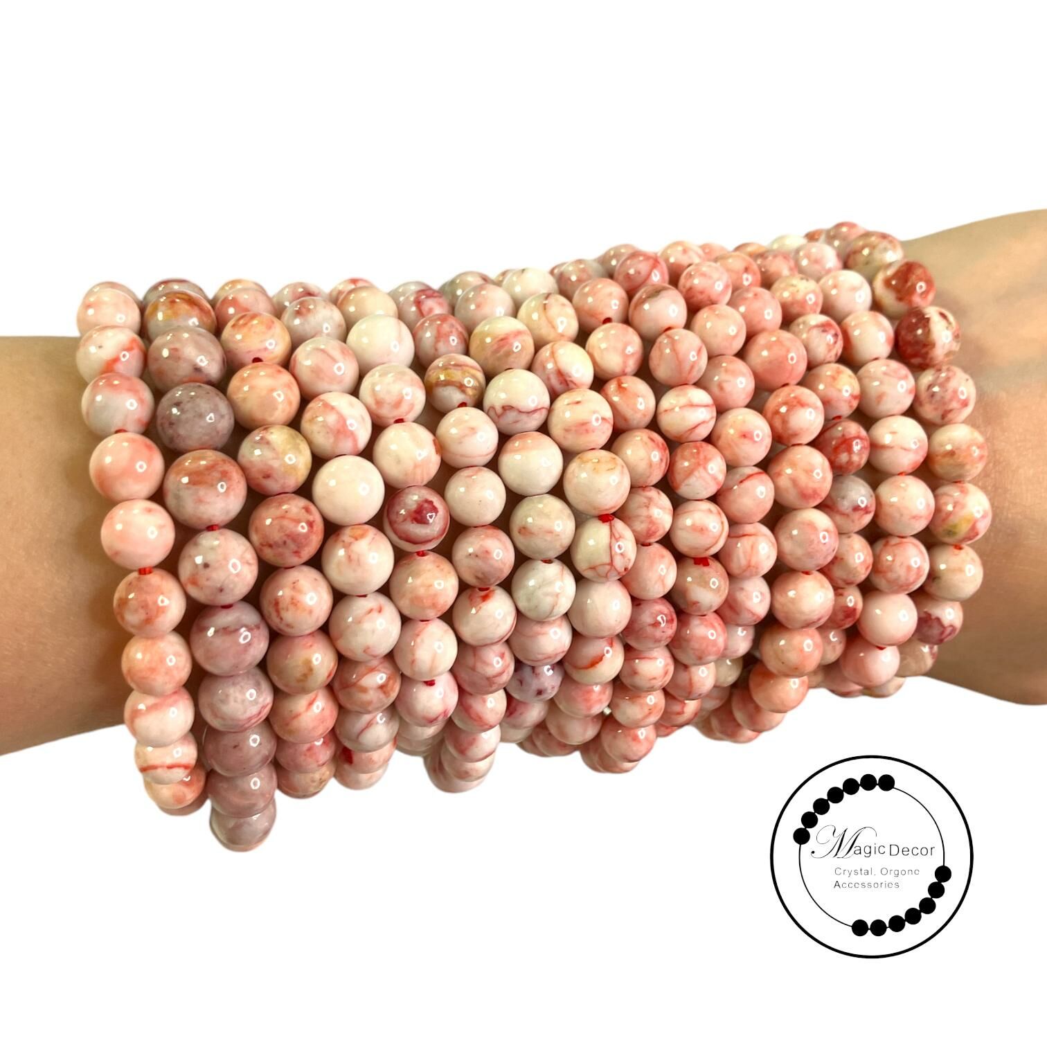 251001 - G48 7mm+芝士桃桃草莓奶昔天然原礦硃砂手串