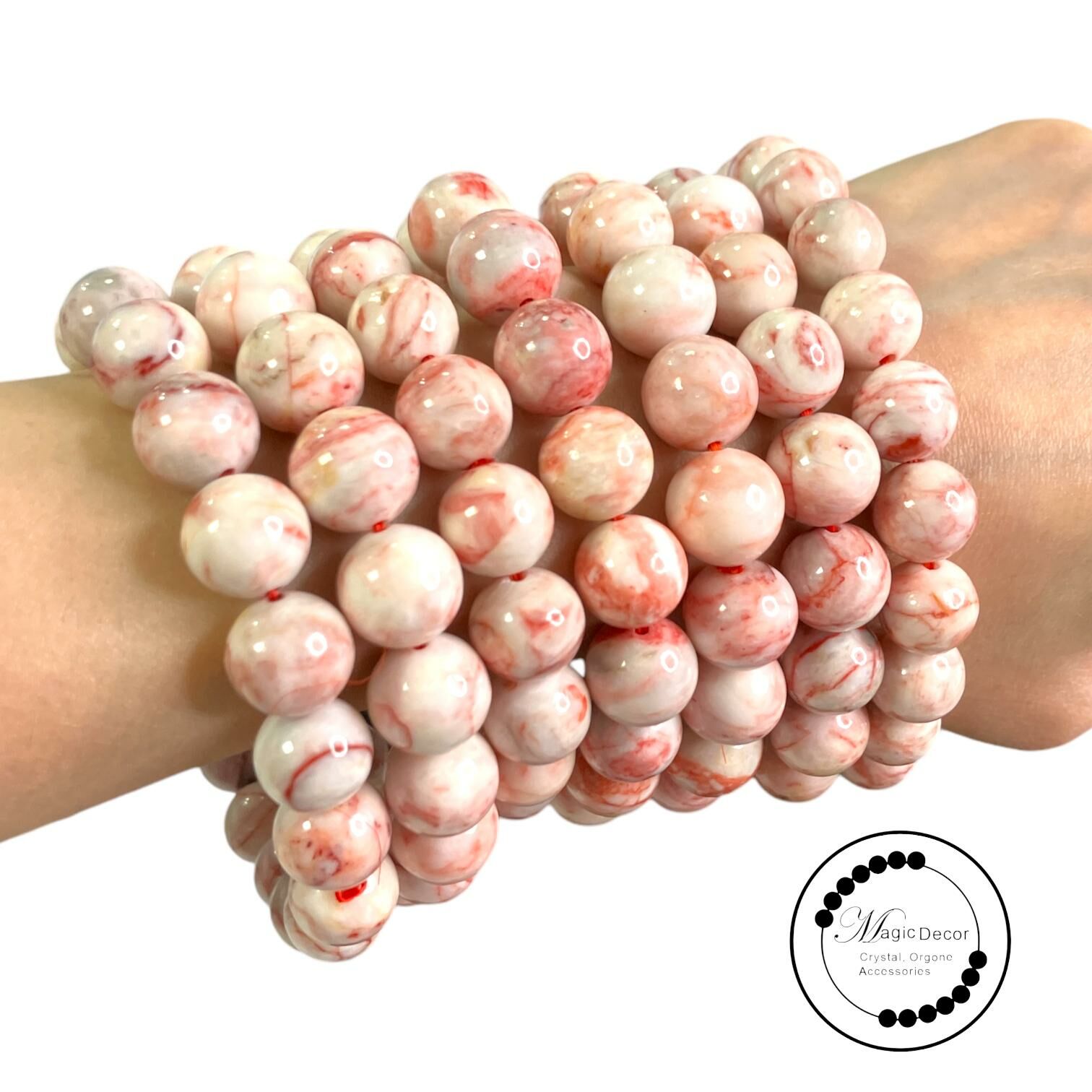 251001 - G51 11mm+芝士桃桃草莓奶昔天然原礦硃砂手串