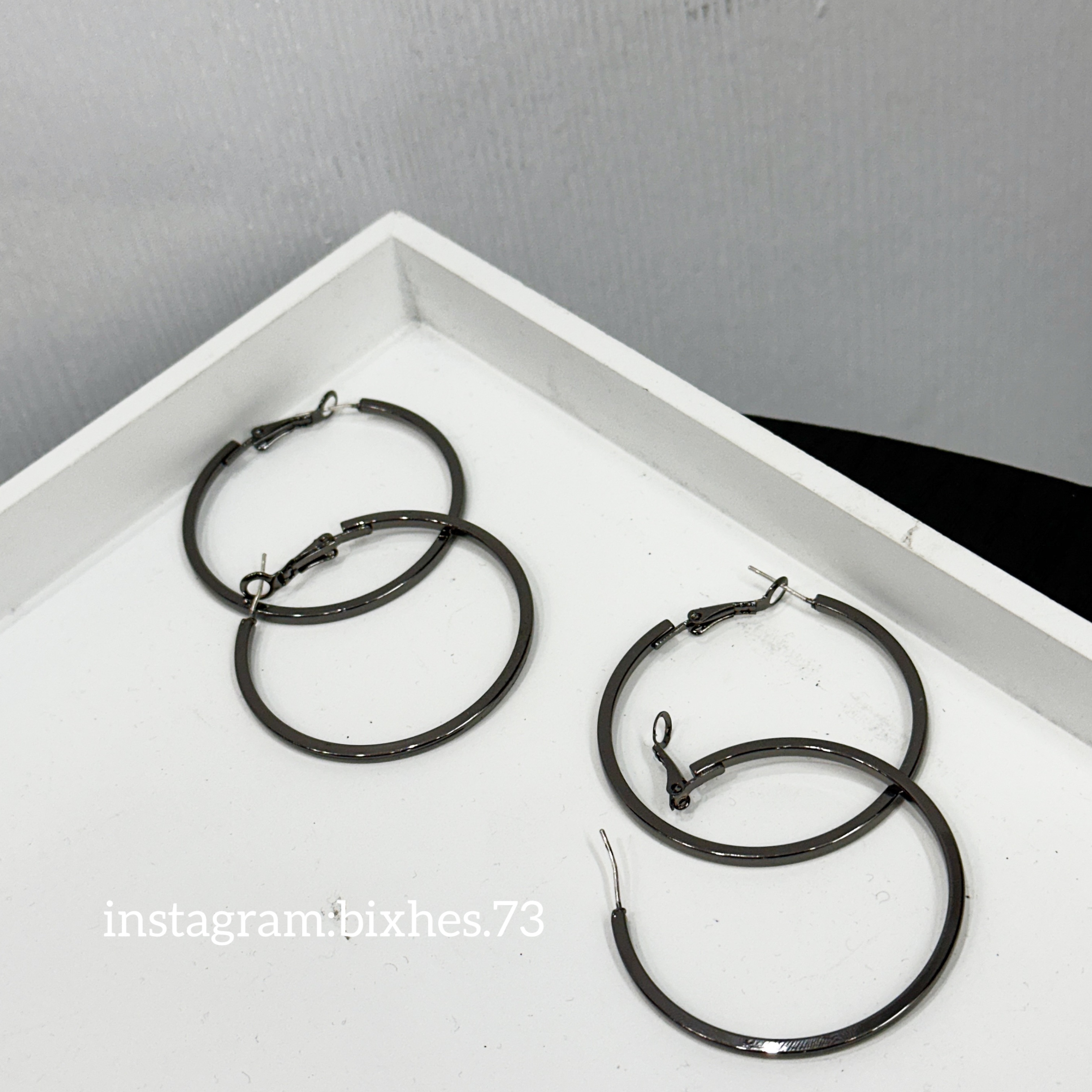 歐美槍黑耳圈(K00079)