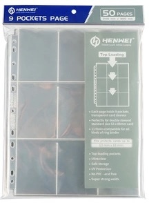 HENWEI 9格卡頁 - 標準尺寸 - 透明