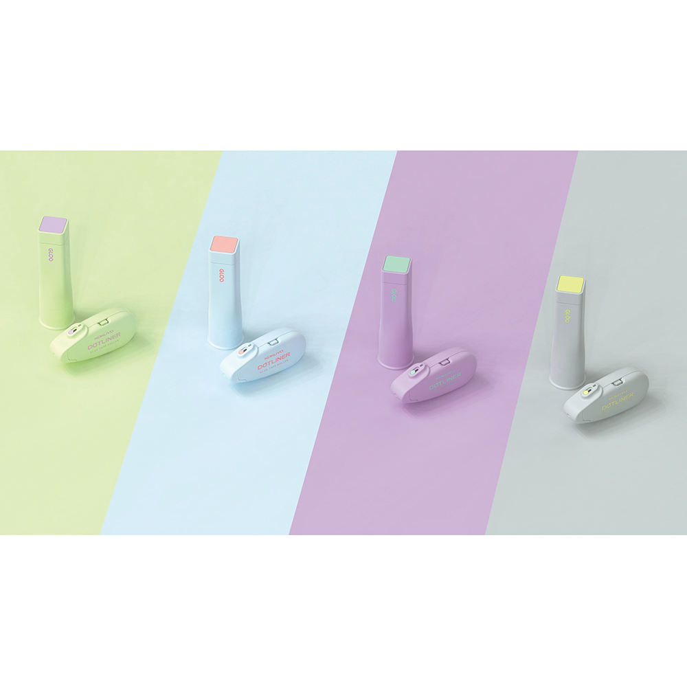 Bi-Color_GLOO 時尚方形口紅膠 消色型｜日本 KOKUYO