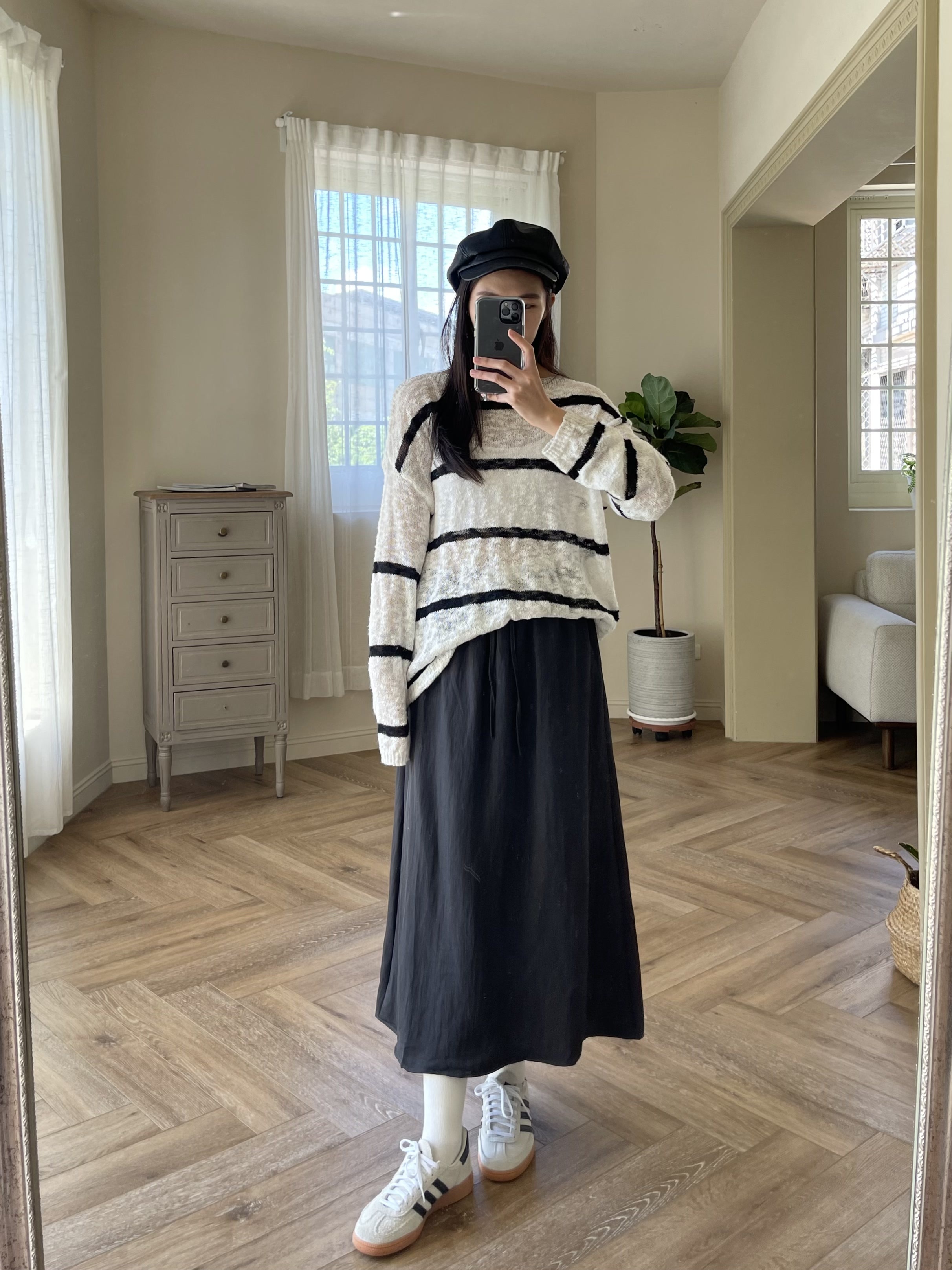 休閒柔軟綁帶裙