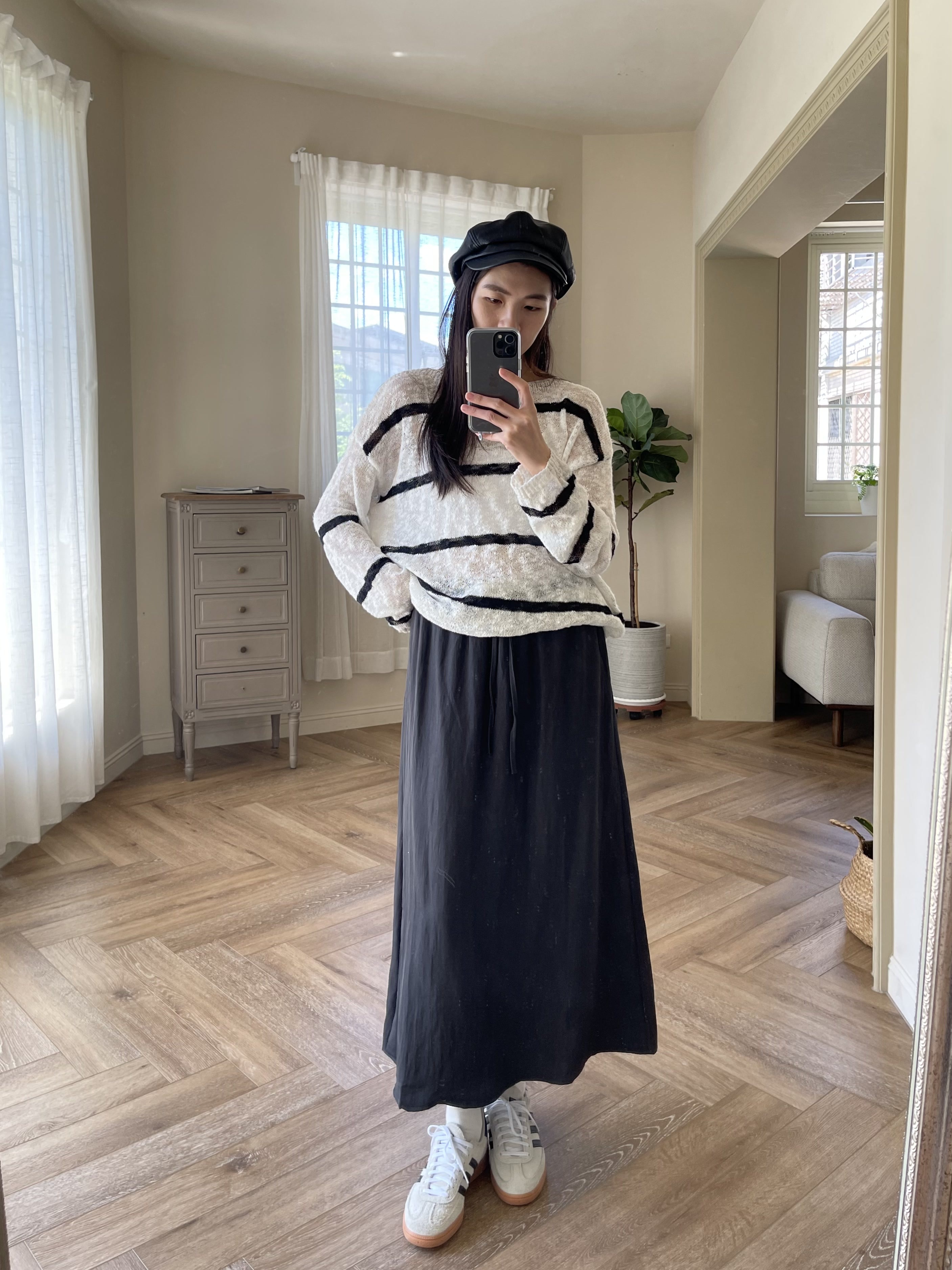 休閒柔軟綁帶裙