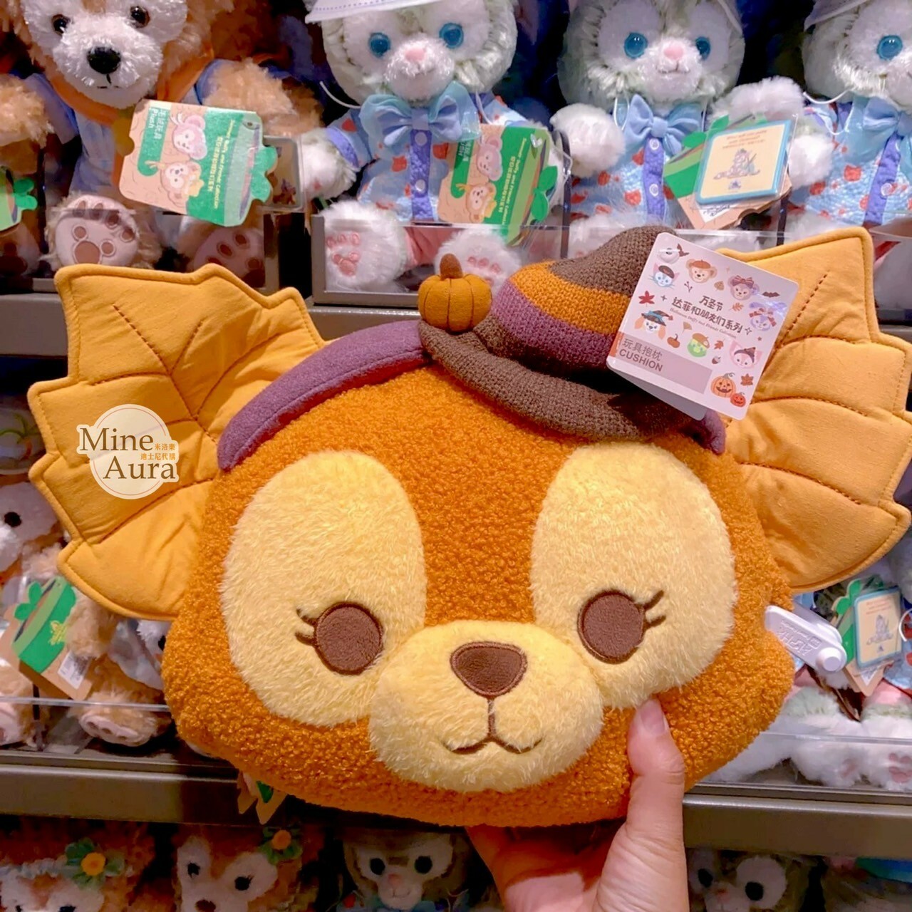 (限時特價) 2024 萬聖節限定 達菲 Duffy 與好友們 玲娜貝兒 Lina bell 大頭造型 抱枕 靠墊 -上海迪士尼樂園