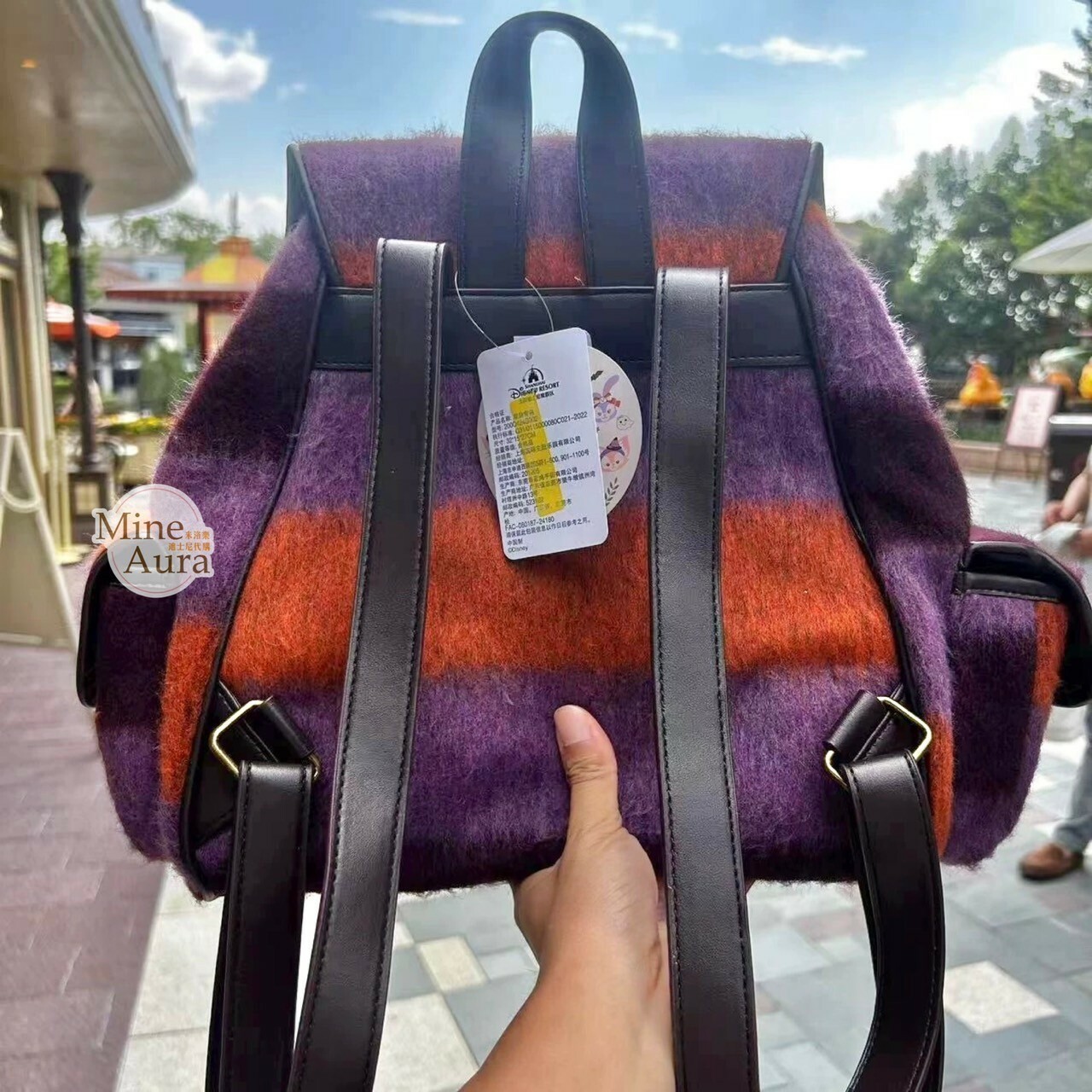 (限時特價) 2024 萬聖節限定 達菲 Duffy 與好友們 玲娜貝兒 Lina bell 絨毛大頭造型 後背包 -上海迪士尼樂園