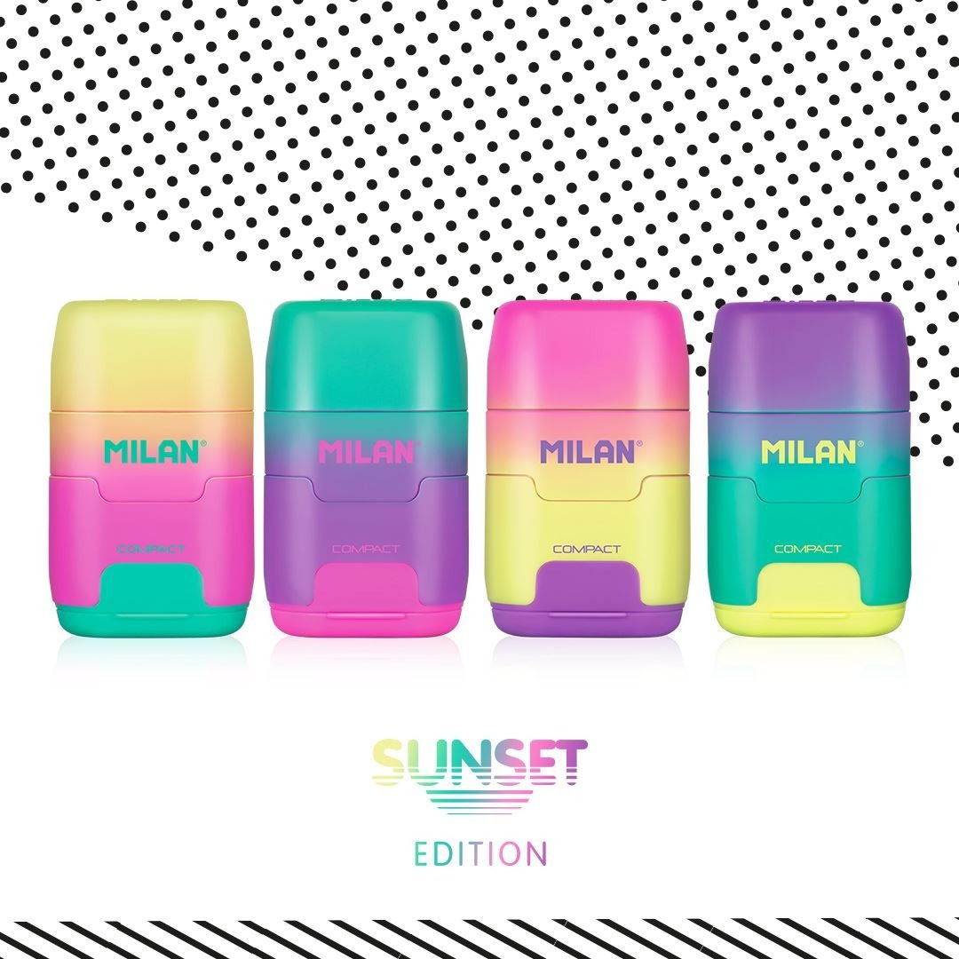 MILAN COMPACT橡皮擦+削筆器_雲彩朵朵(4色隨機出貨)