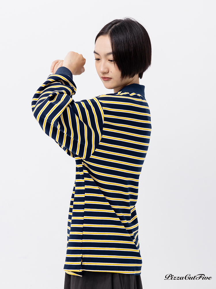 [SALE]條紋POLO衫長袖上衣 ThePeacePiece TPP243403009