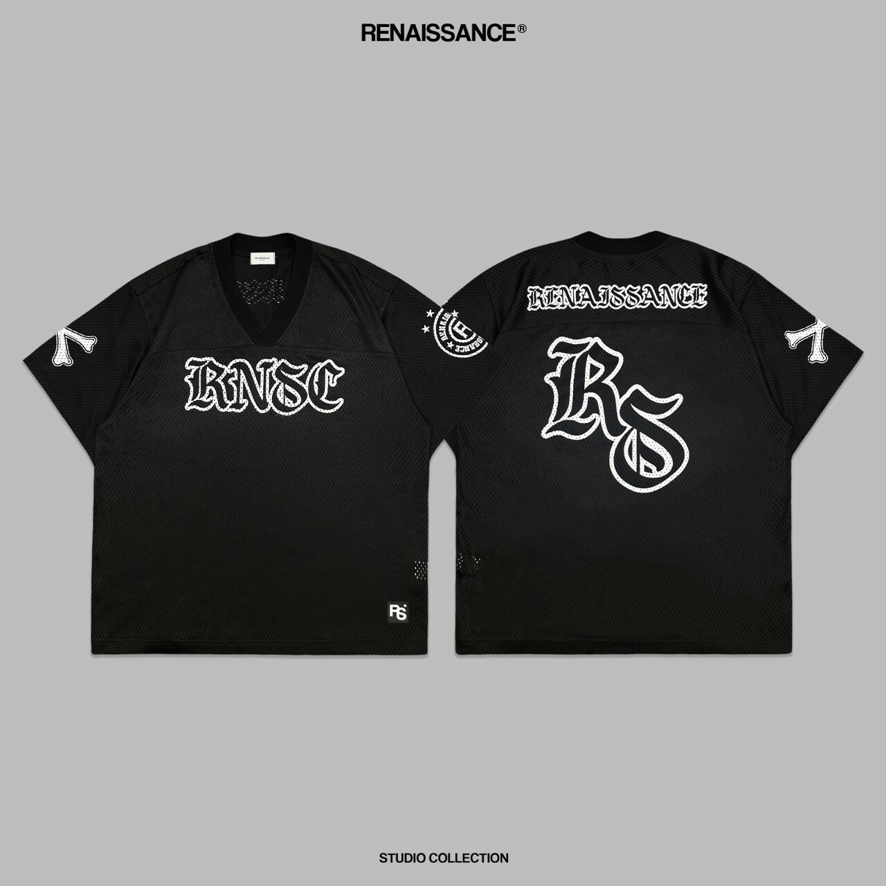 RENAISSANCE 黑魂哥德Logo 骷髏網眼球衣 ‘’ Gothic Logo Mesh Jersey ‘’