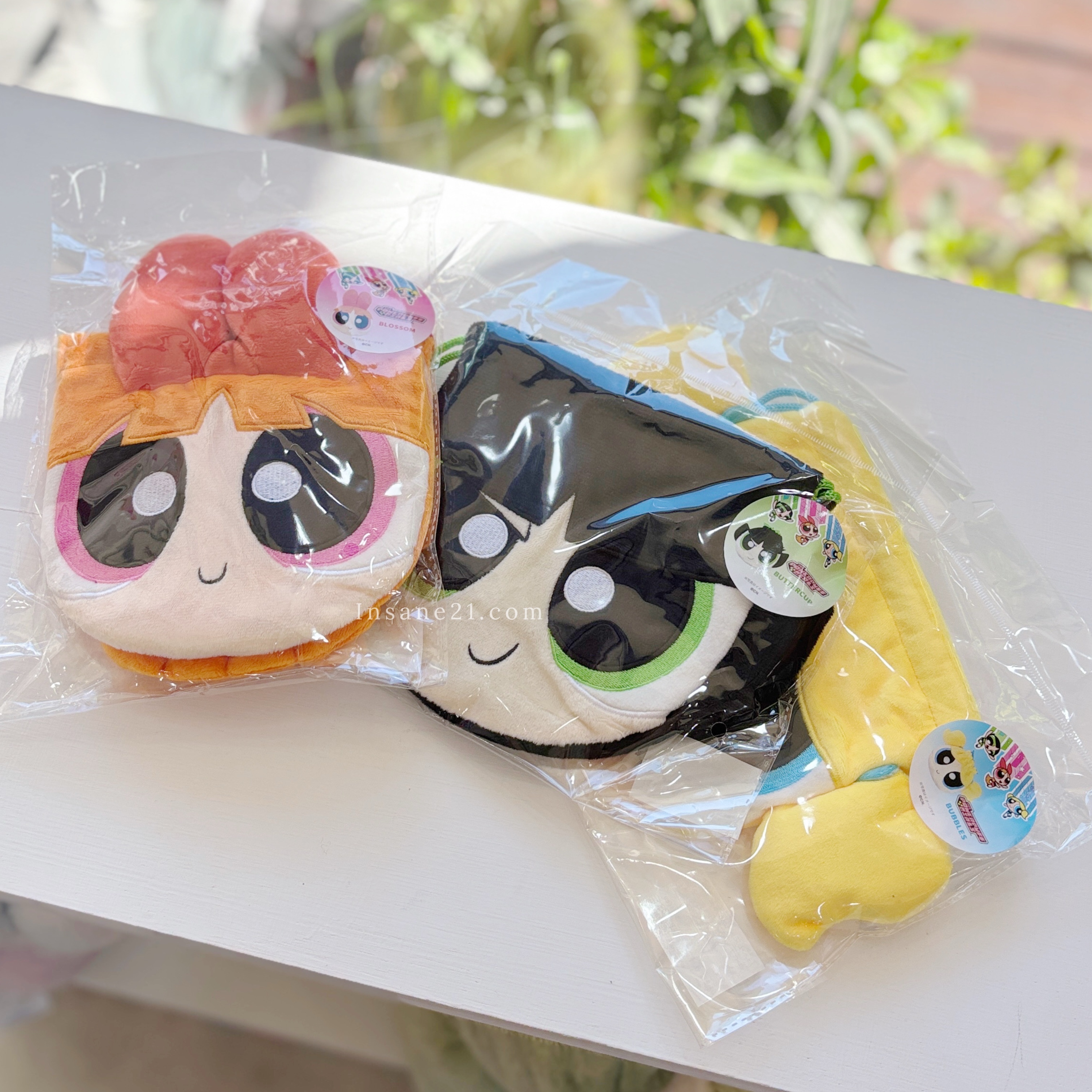 飛天小女警 花花 絨毛束口袋 袋子 收納袋 抽繩