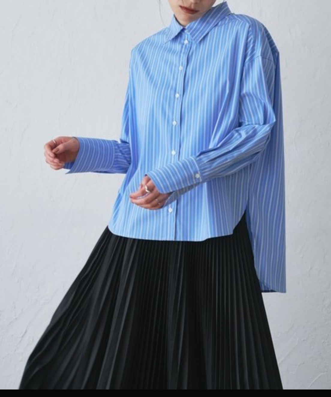 奧黛麗和約翰·瓦德 拉伸條紋襯衫