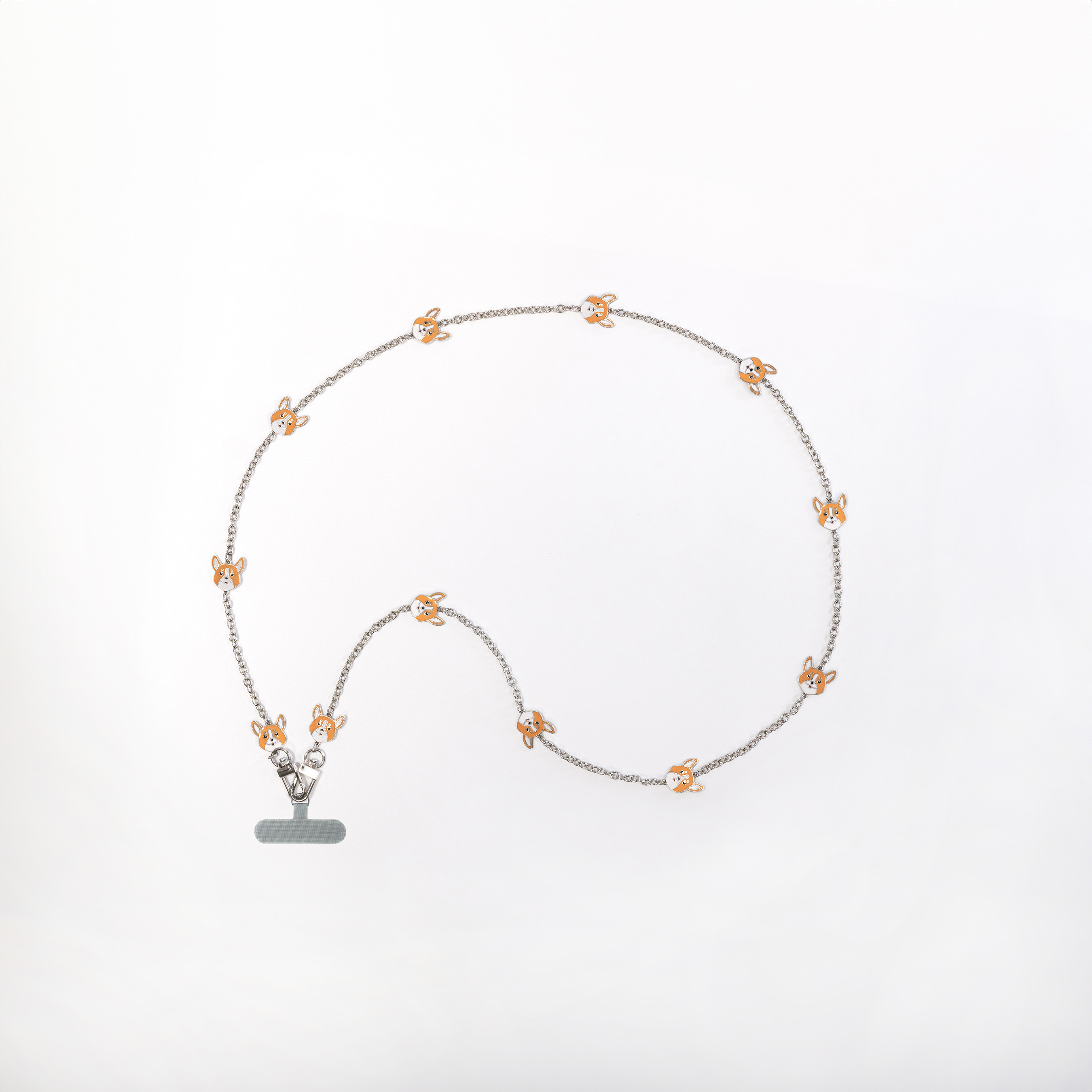 Cross-body Phone Strap - Corgi - Brown