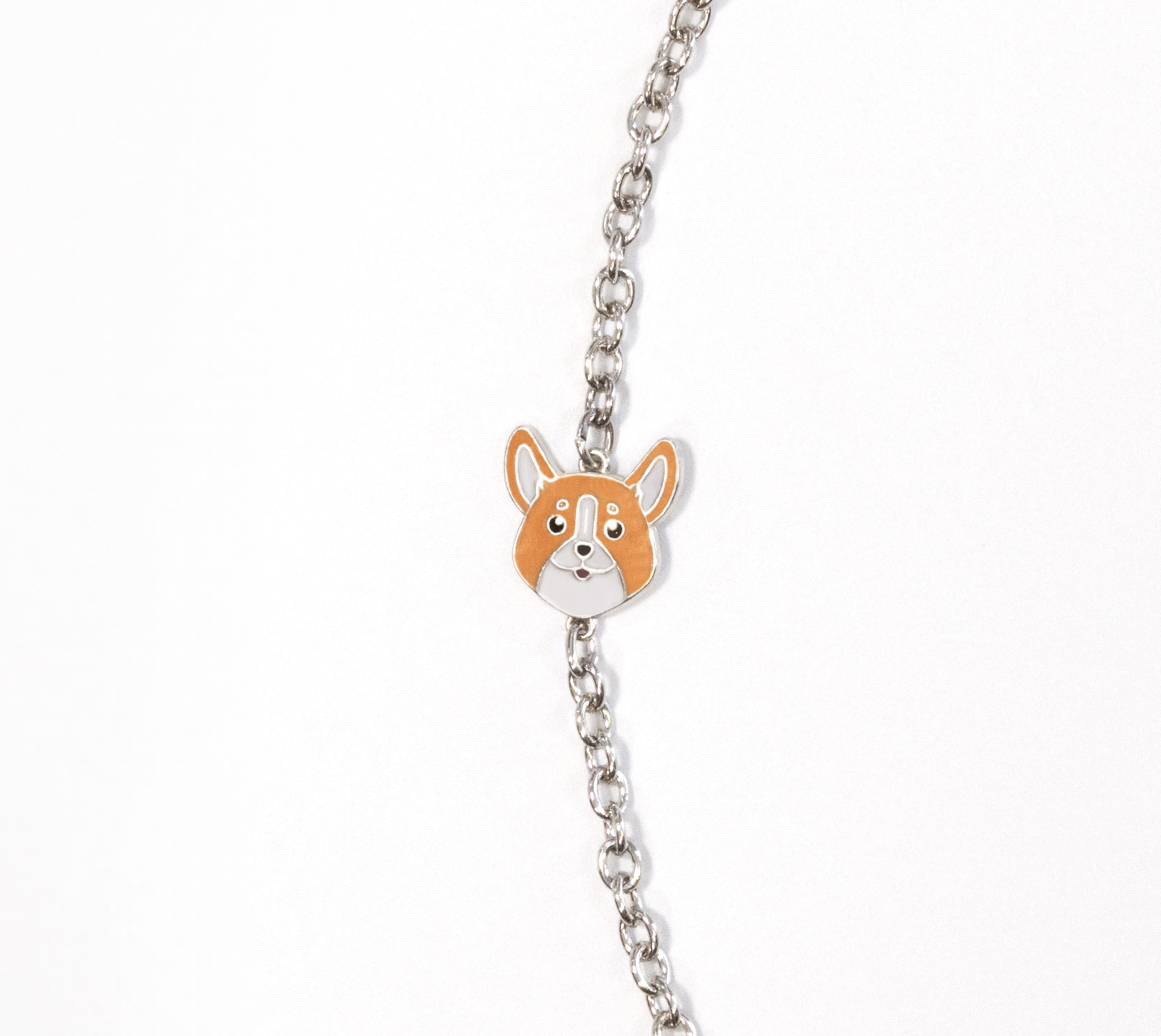 Cross-body Phone Strap - Corgi - Brown