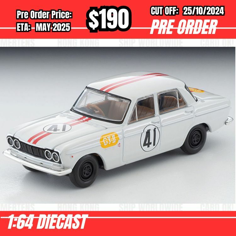 PO-$190 * Tomytec * 1:64 LV-213b PRINCE SKYLINEGT The 2nd Japanese GP #41 White [OD13/10]