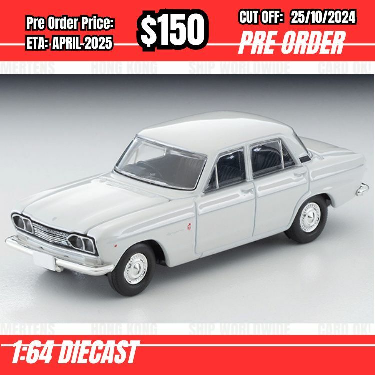 PO-$150 * Tomytec * 1:64 LV-212a NISSAN PRINCE SKYLINE 2000GT-B 1967 White [OD13/10]