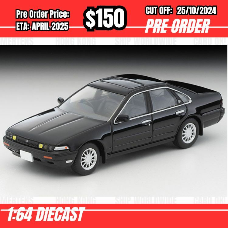 PO-$150 * Tomytec * 1:64 LV-N335b Nissan Cefiro Sports Cruising Black 1988 [OD13/10]