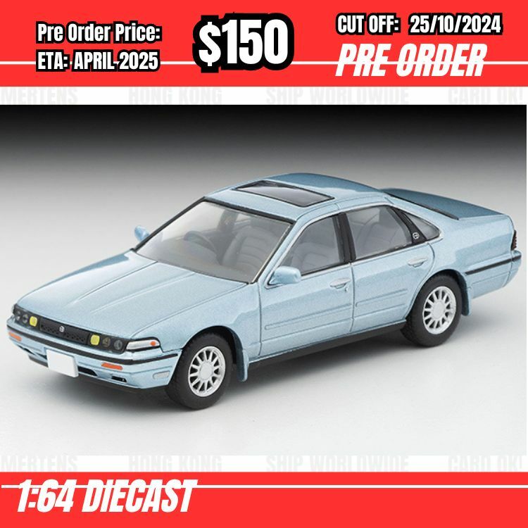 PO-$150 * Tomytec * 1:64 LV-N335a Nissan Cefiro Sports Cruising Blueish Silver 1988 [OD13/10]
