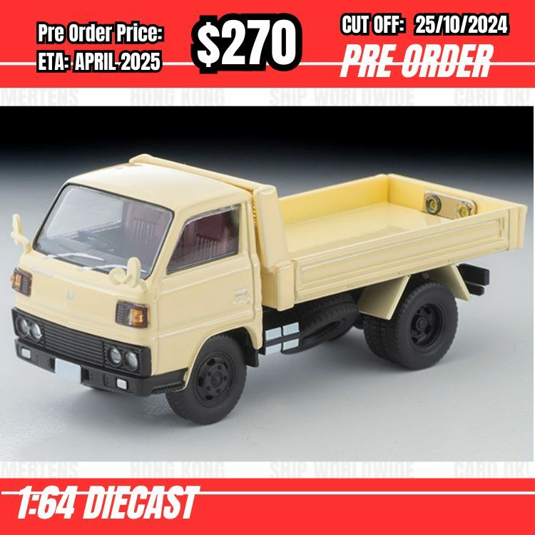 PO-$270 * Tomytec * 1:64 LV-N Times of Japanese Car Era No.19 Mitsubishi Fuso Canter Dump Truck Sakana-kun Spec. 1980 [OD13/10]