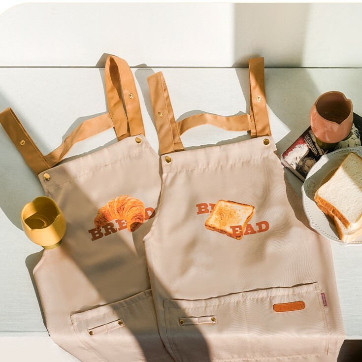 《4957》可愛麵包印刷圍裙