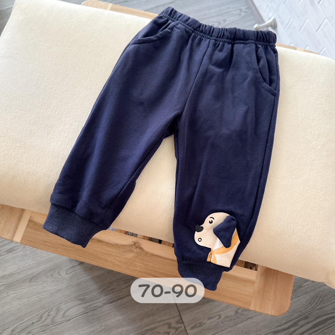 【限量】深藍小狗狗長褲