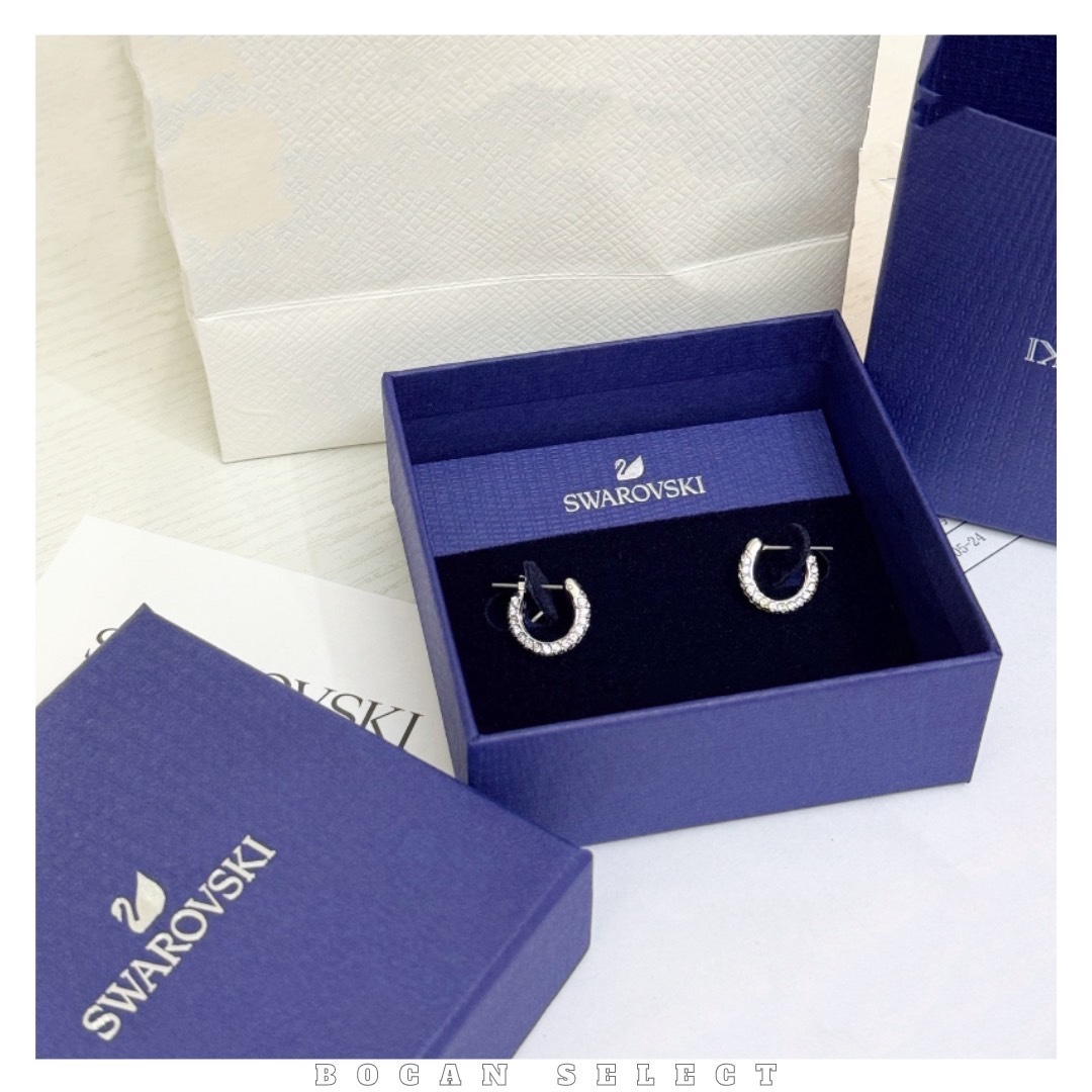 SWAROVSKI 施華洛世奇 大圈滿鑽 耳環