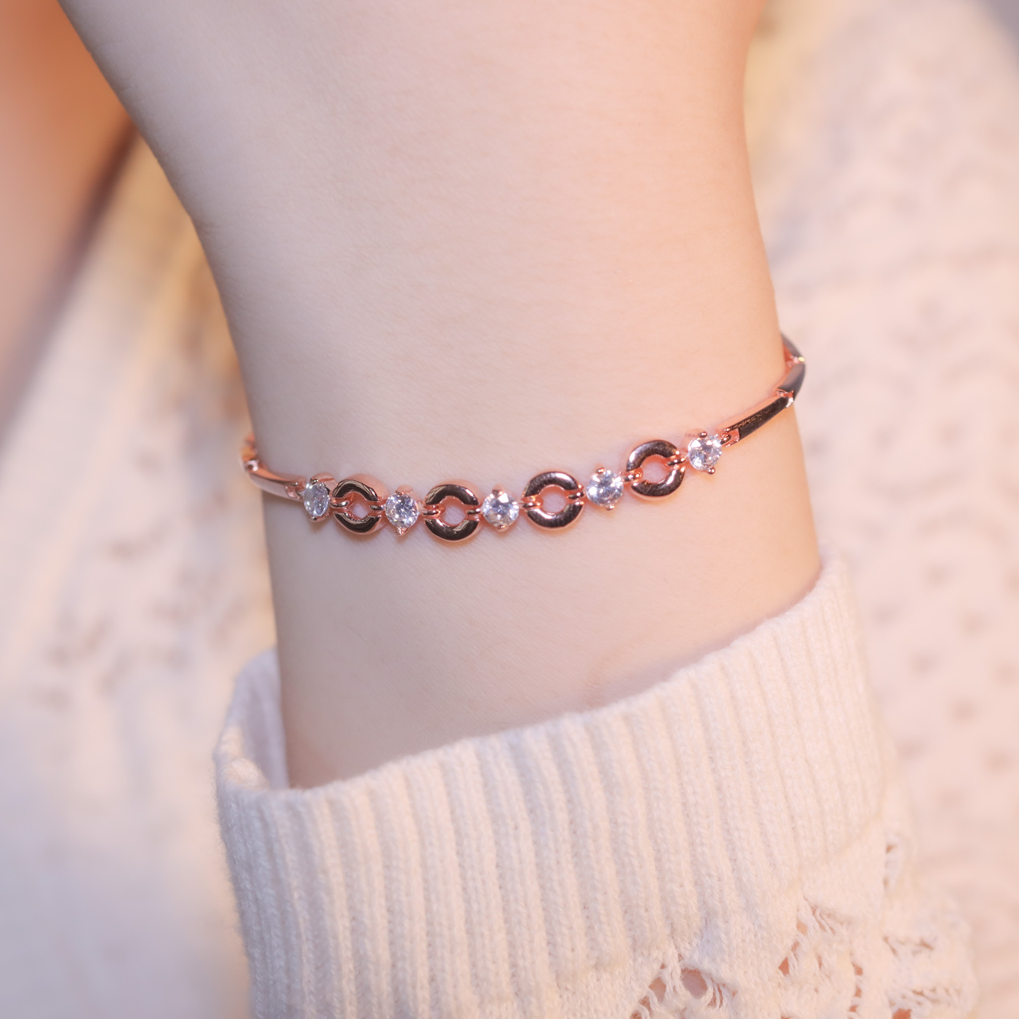 | 925 Silver・Rose Gold | Sense Of Security Bracelet | BR1163 |