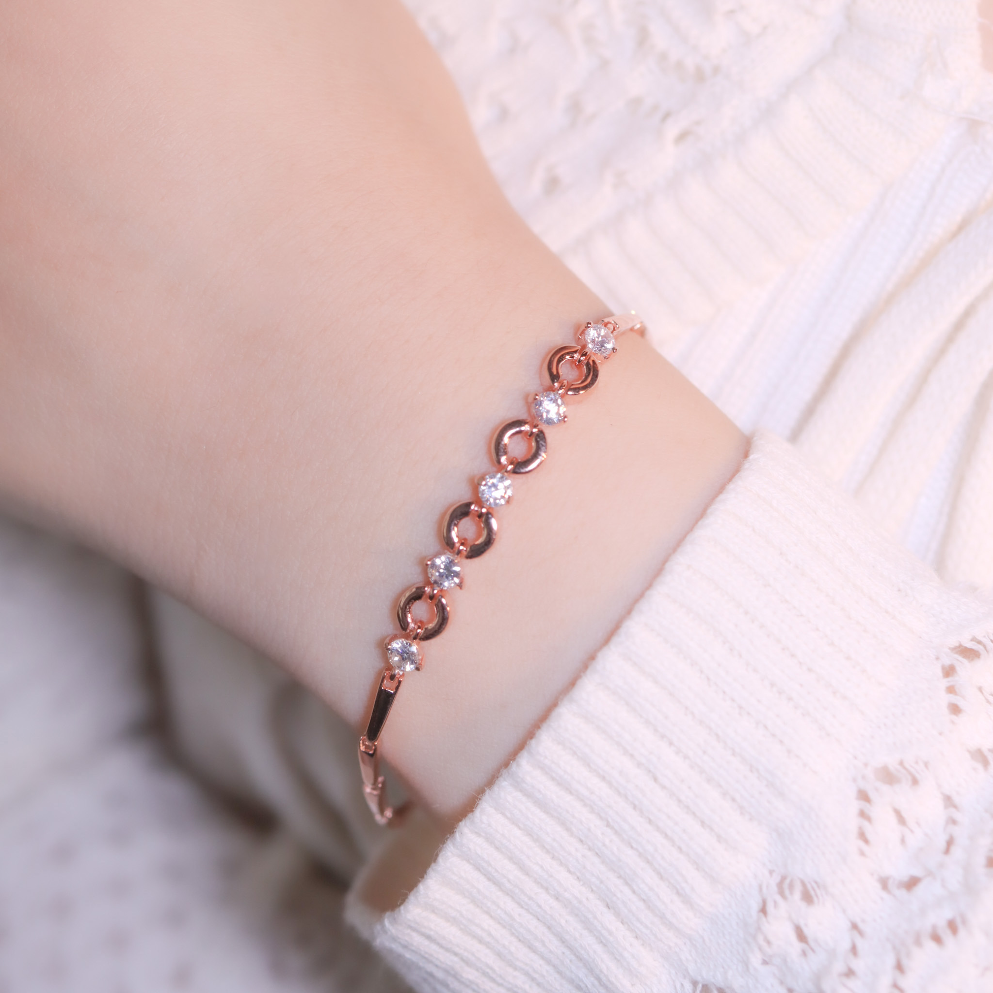 | 925 Silver・Rose Gold | Sense Of Security Bracelet | BR1163 |