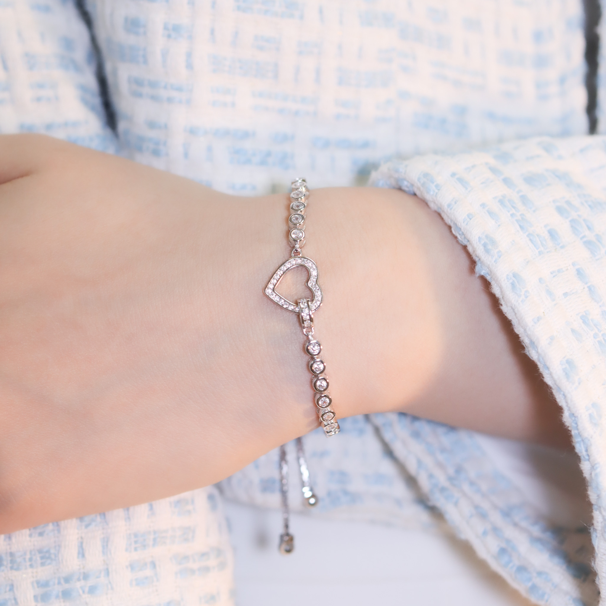 | 925 Silver・ White Gold | Never Apart Bracelet | BR1164 |