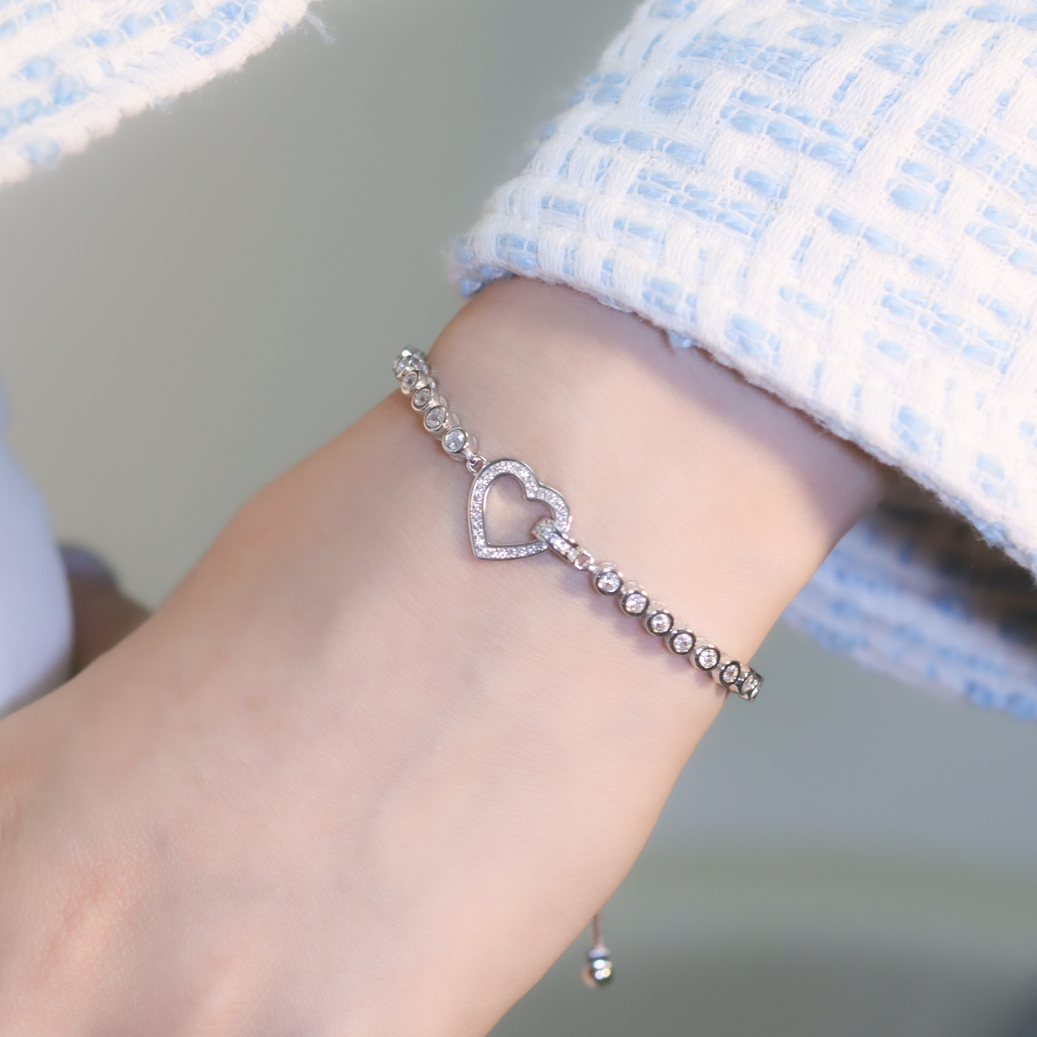 | 925 Silver・ White Gold | Never Apart Bracelet | BR1164 |