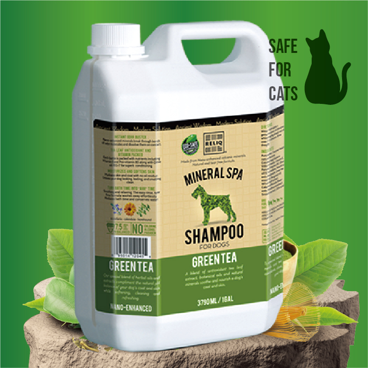 RELIQ⎜火山礦物泥+綠茶精華納米洗毛精 1gal (REL-0455)