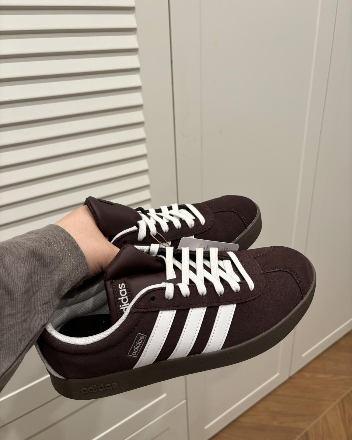 <秋冬限定>Adidas Neo Vl Court 德訓鞋 麂皮 三線 復古棕