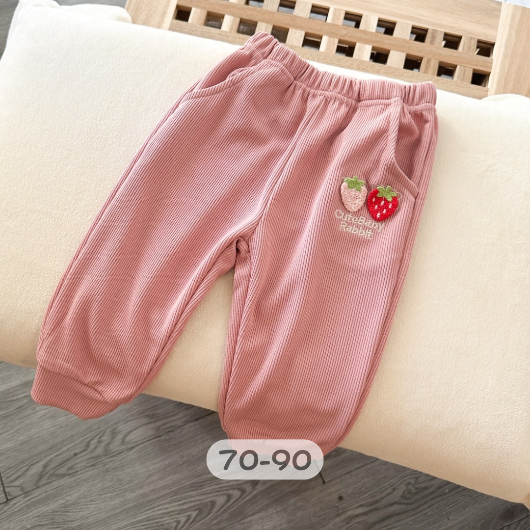 【限量】粉色草莓長褲