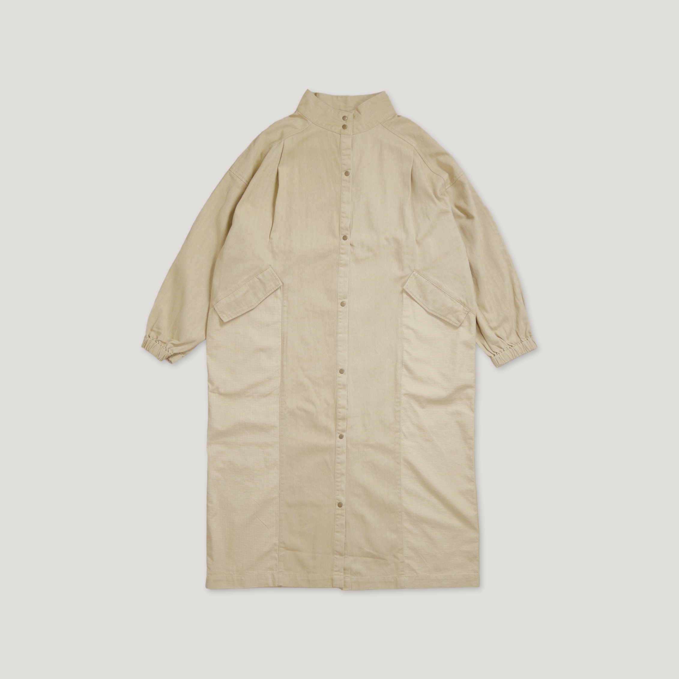 J.P.L. 立領人字斜紋拼接風衣 ╭ 3色 ╮