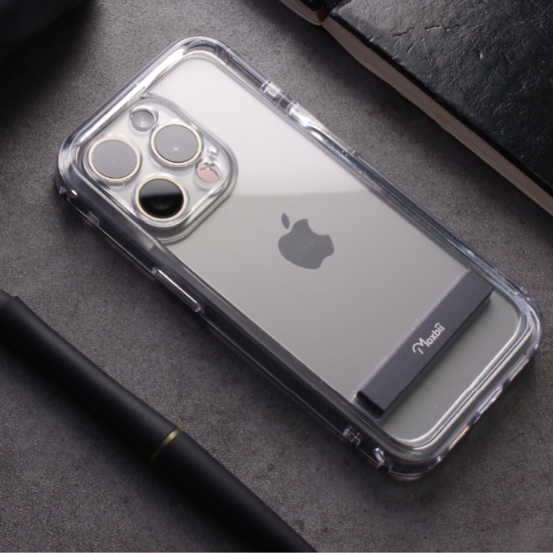 iPhone 16 Pro-D Armor Kick Stand 不變黃全透明防撞手機殼