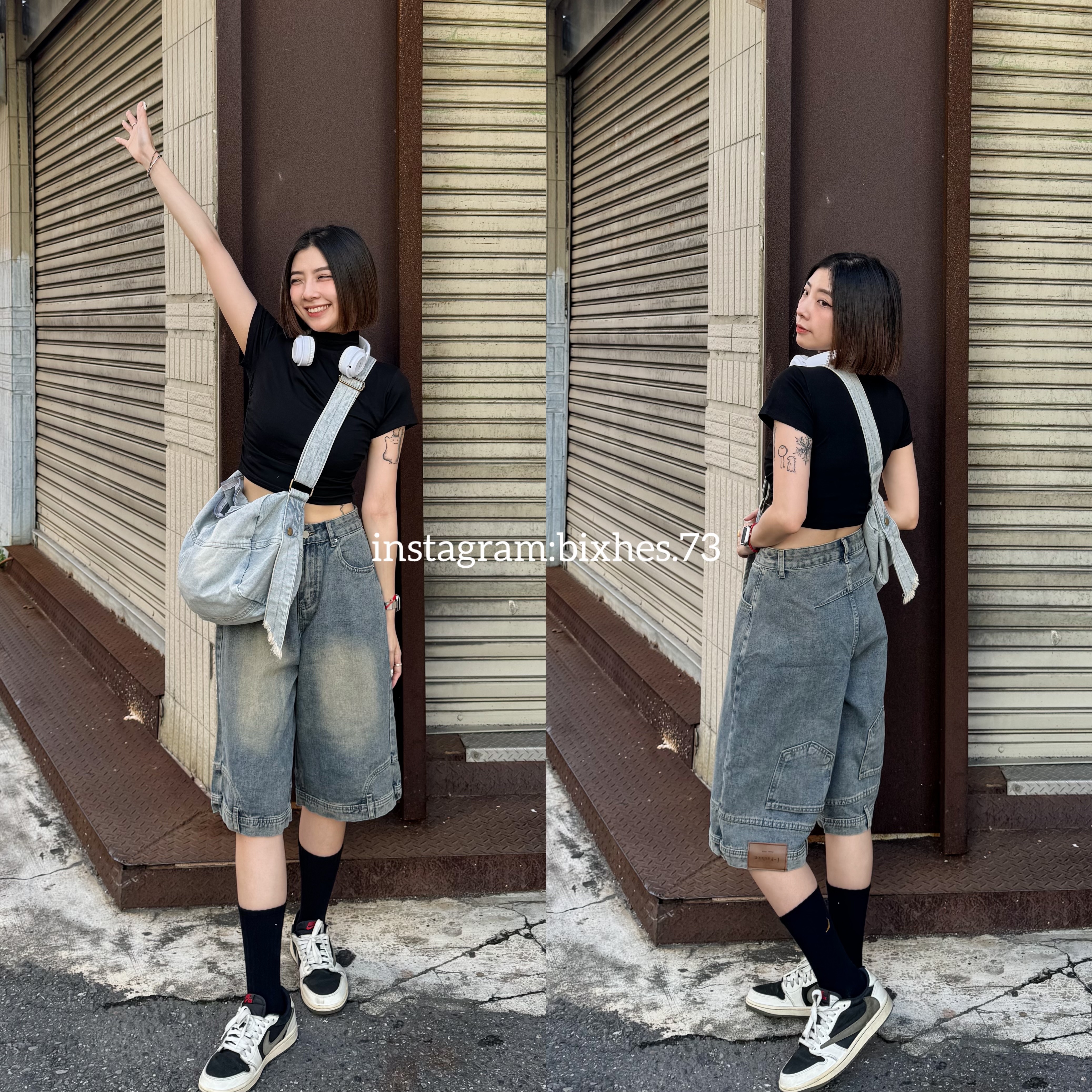 美式反折感七分褲(E00104)