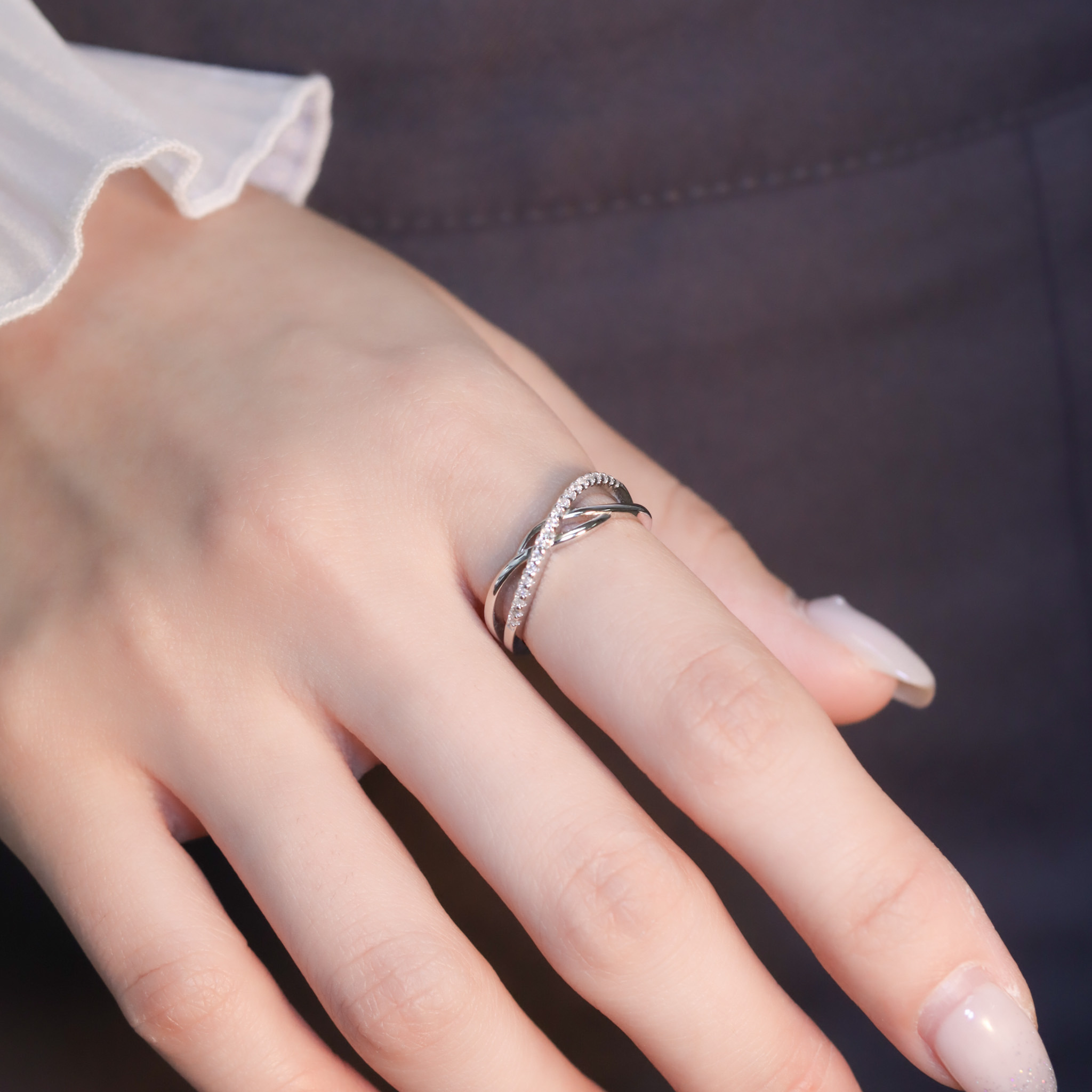 | 925銀 | 命定的交錯雙層戒指 | RI0734 |