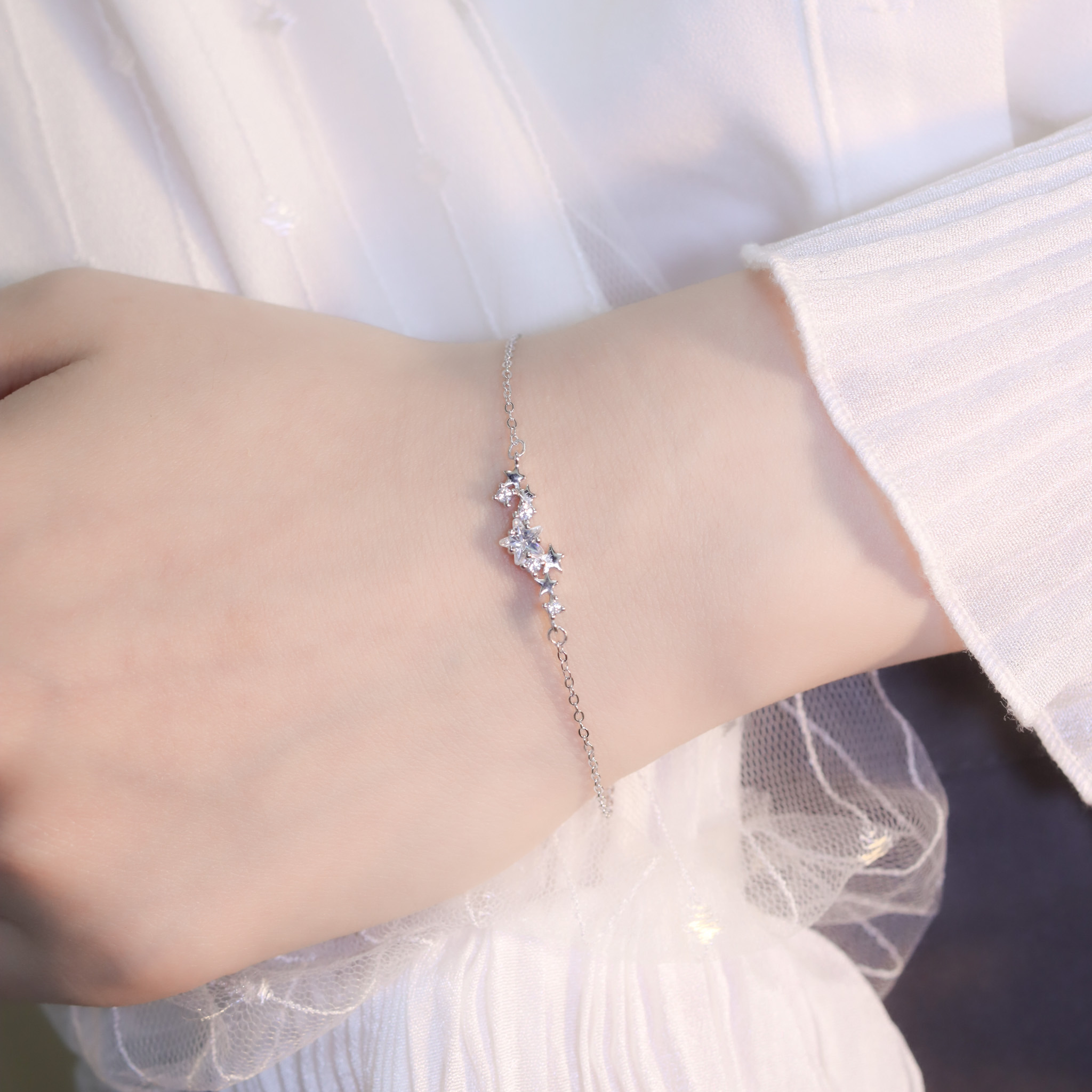 | 925 Silver・White Gold | Stars’ Talk Bracelet | BR1155 |