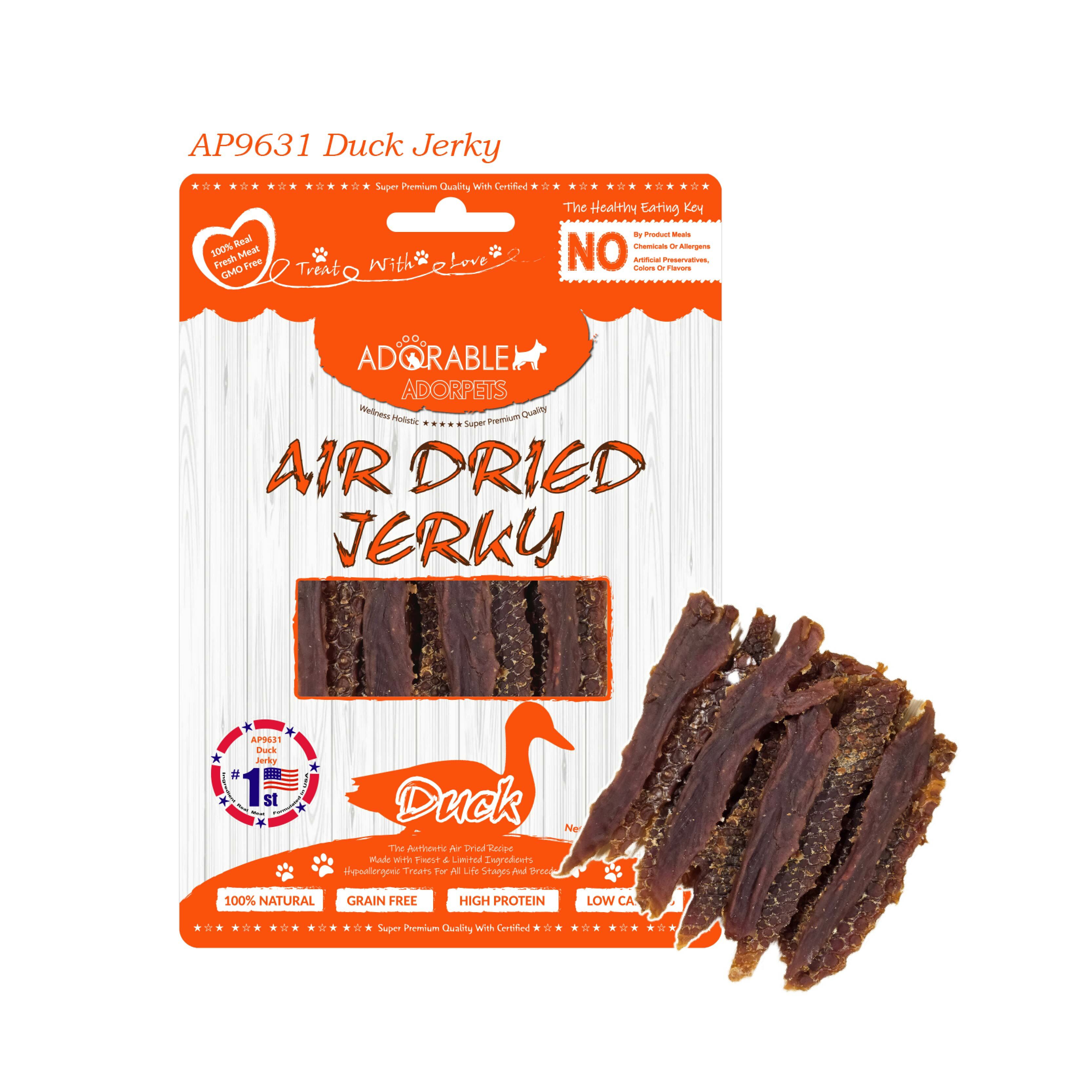 Adorable 美國100%純天然風乾小食Air-Dried Jerky - 鴨肉乾 Duck Jerky 100g