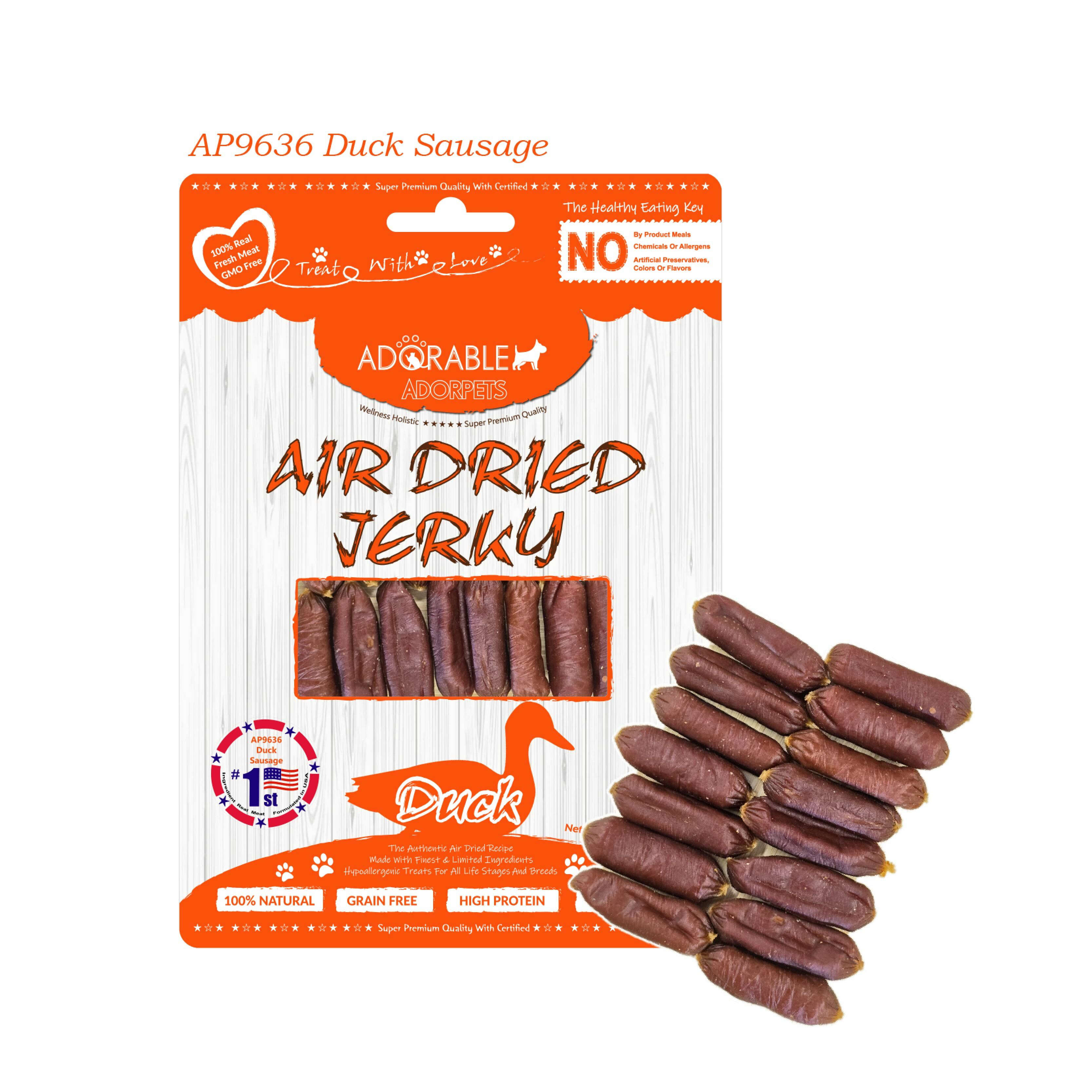 Adorable 美國100%純天然風乾小食- 鴨肉腸 Duck Sausage 100g