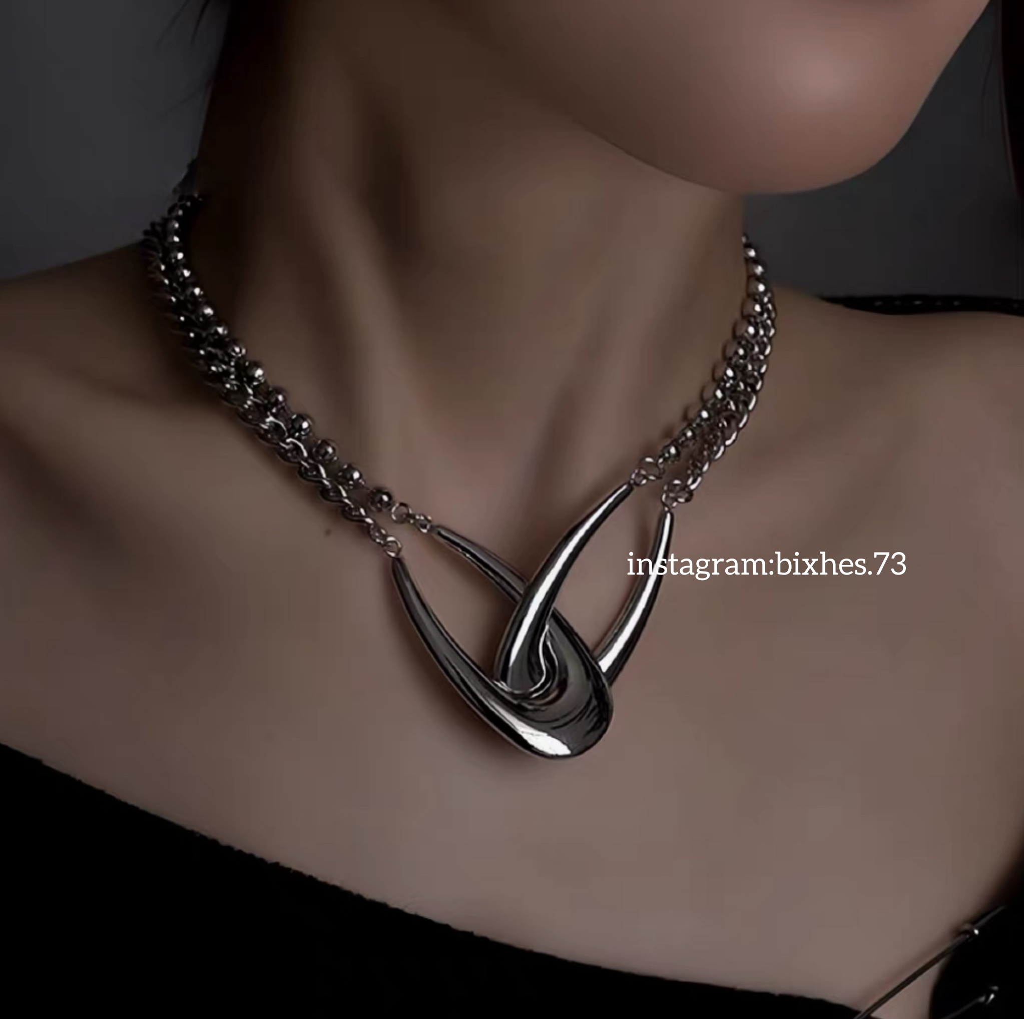 歐美幾何金屬項鍊(K00076)