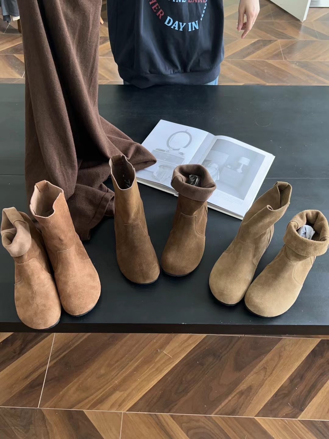 韓版女神內增高短靴